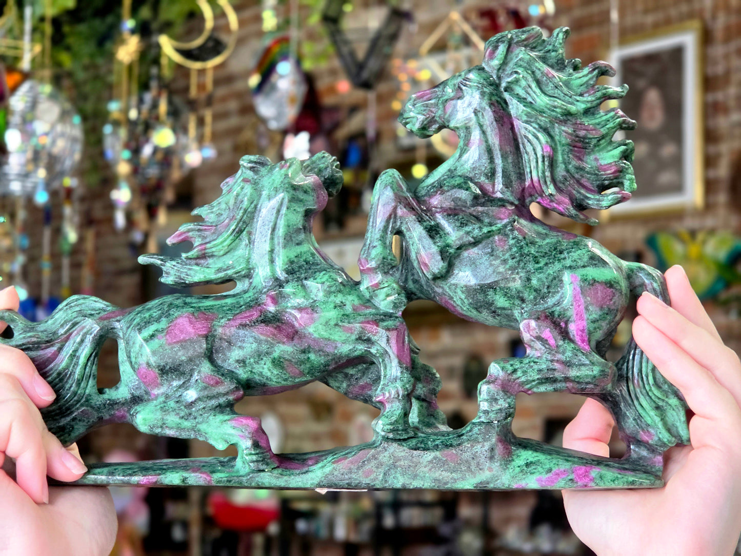 Ruby in Zoisite Stallions Carving
