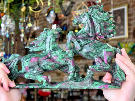 Ruby in Zoisite Stallions Carving