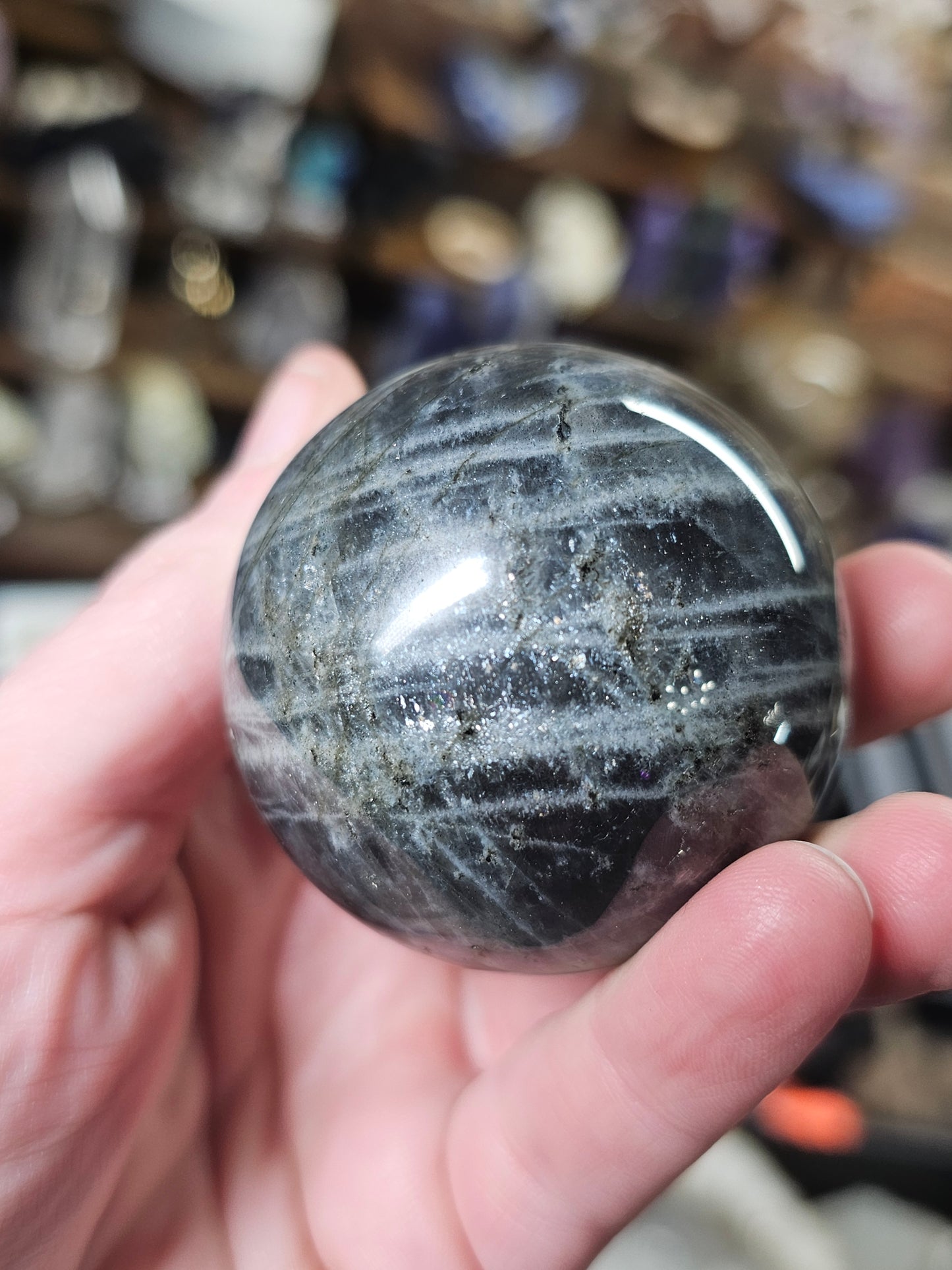 Orange Labradorite Sphere