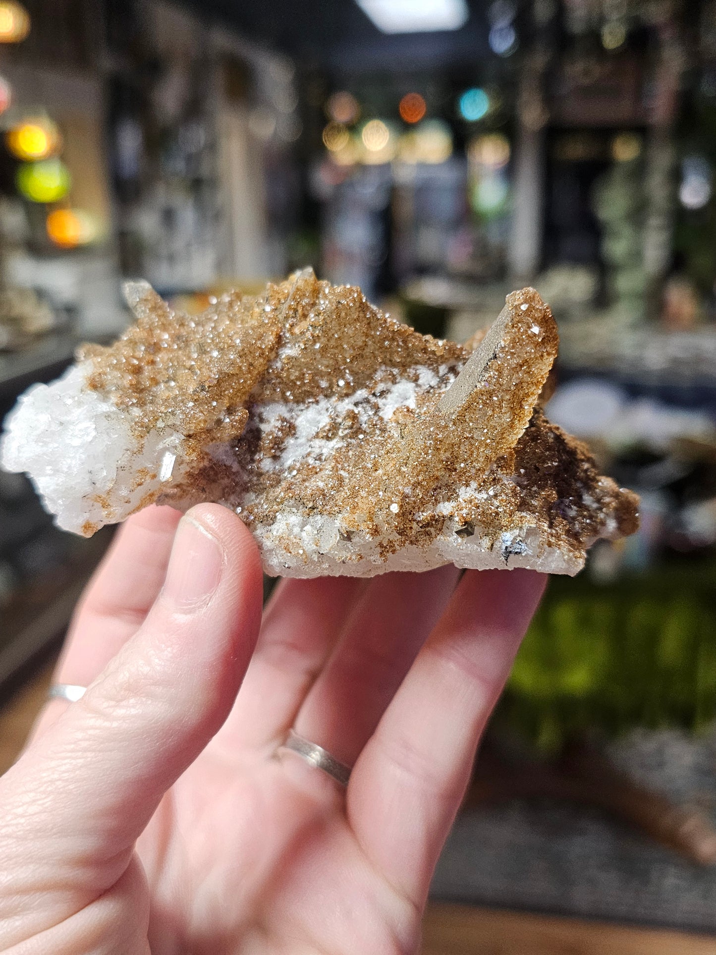 Calcite on Quartz