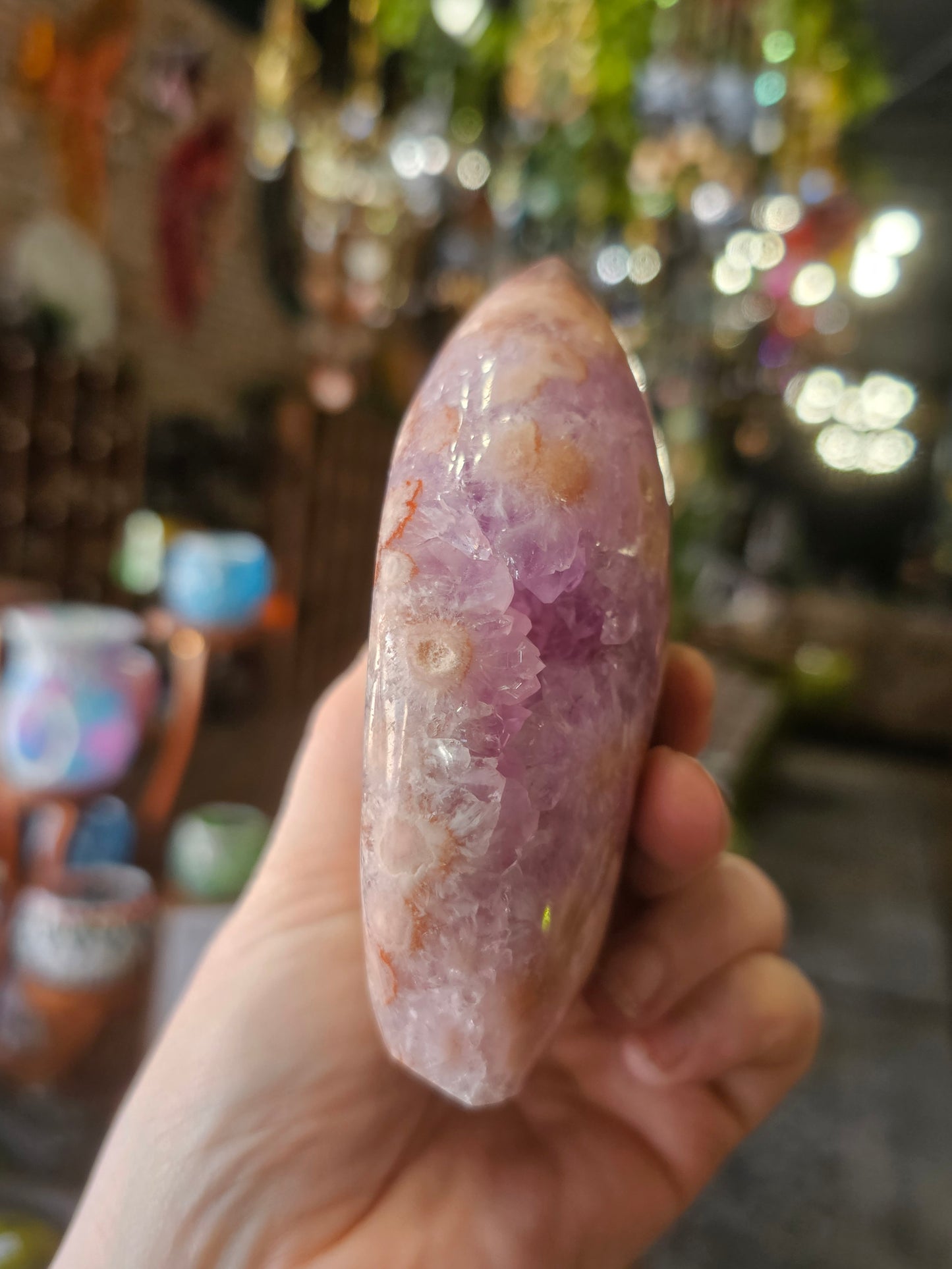 Pink Amethyst Flower Agate Freeform