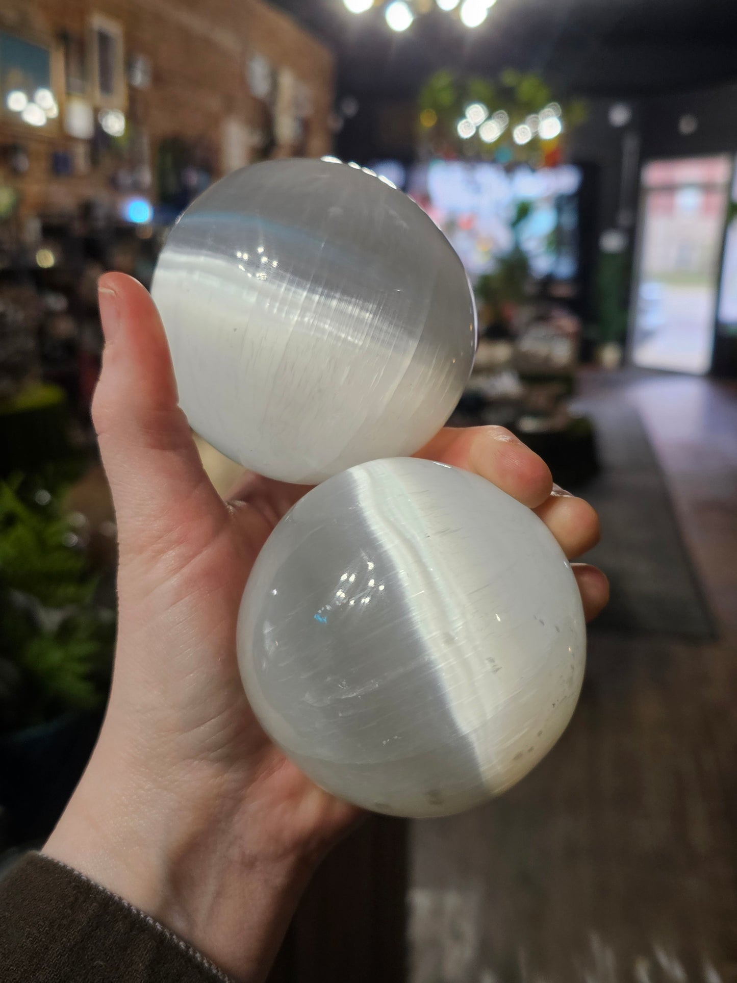 Satin Spar Selenite Spheres
