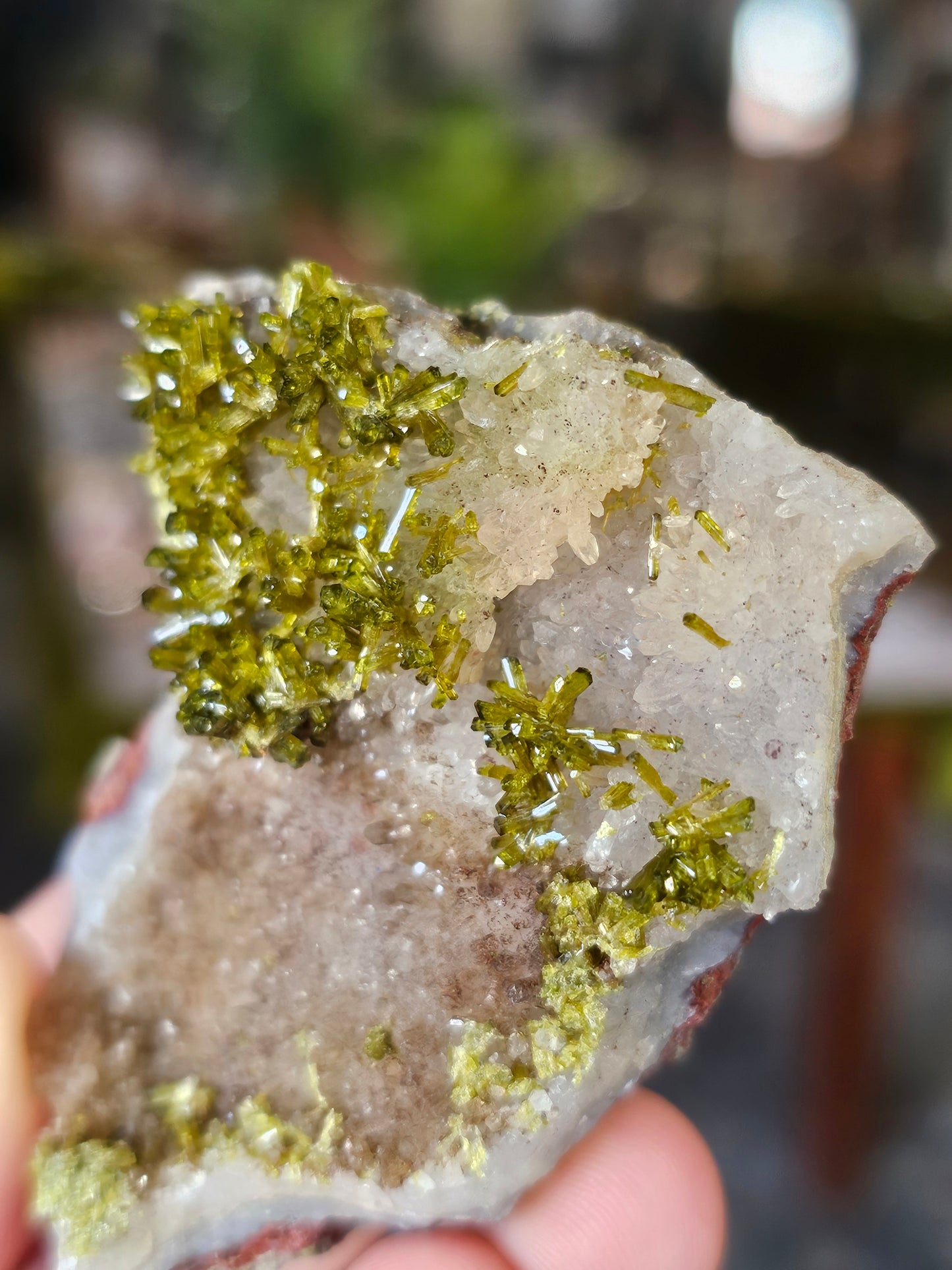 Epidote on Quartz