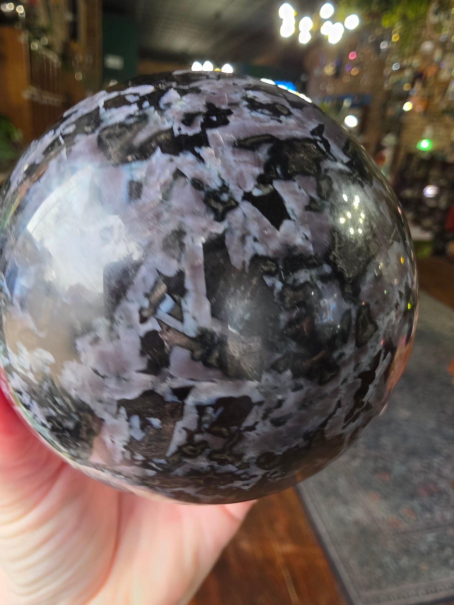 Indigo Gabro Sphere (Merlinite)
