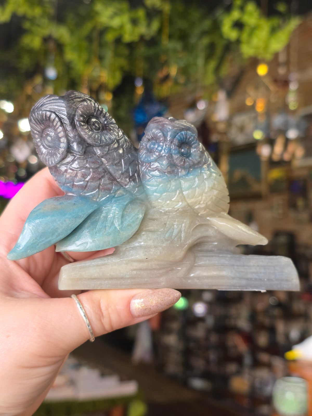 Trolleite Owl Carving