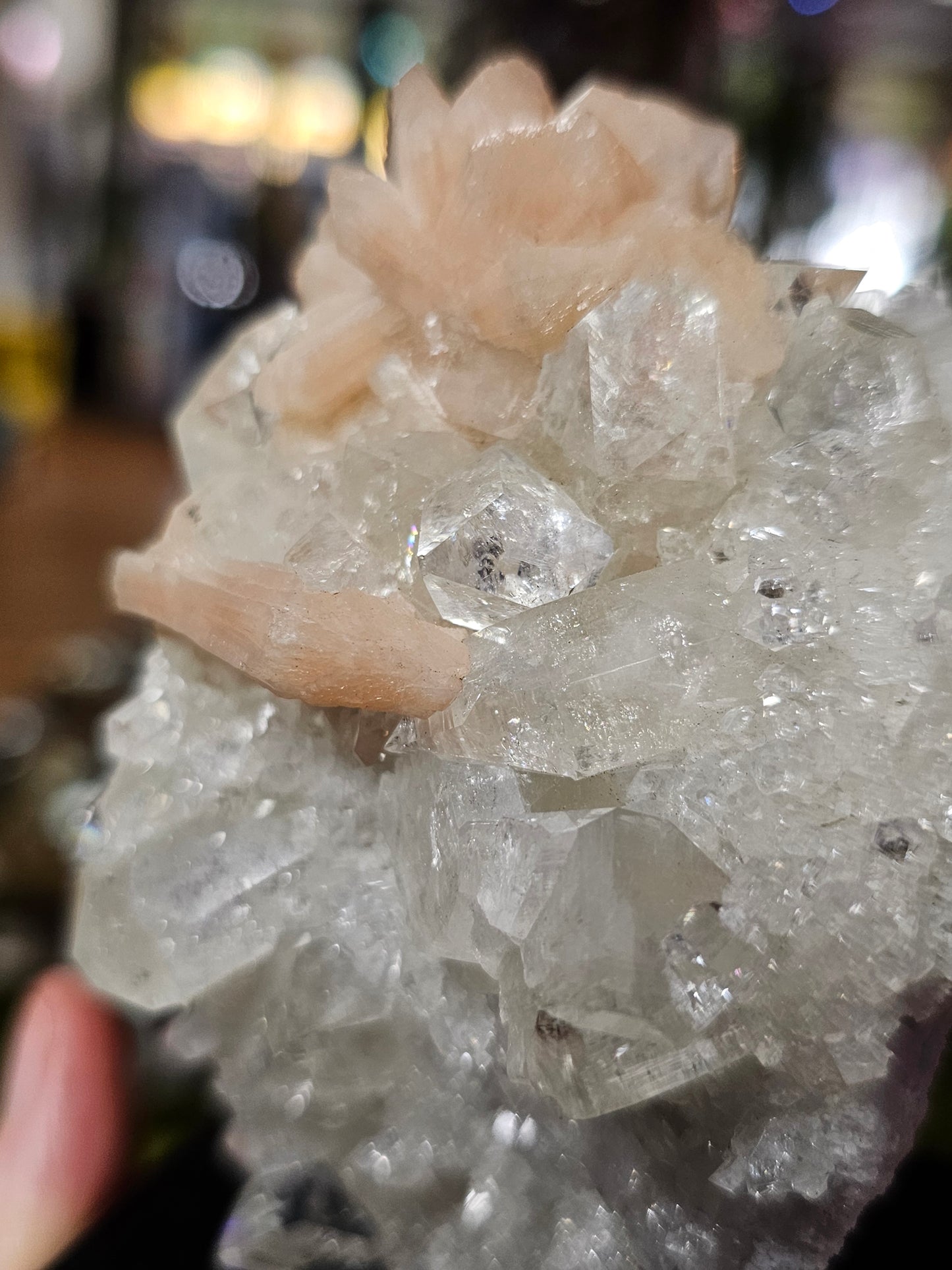 Stillbite on Apophyllite