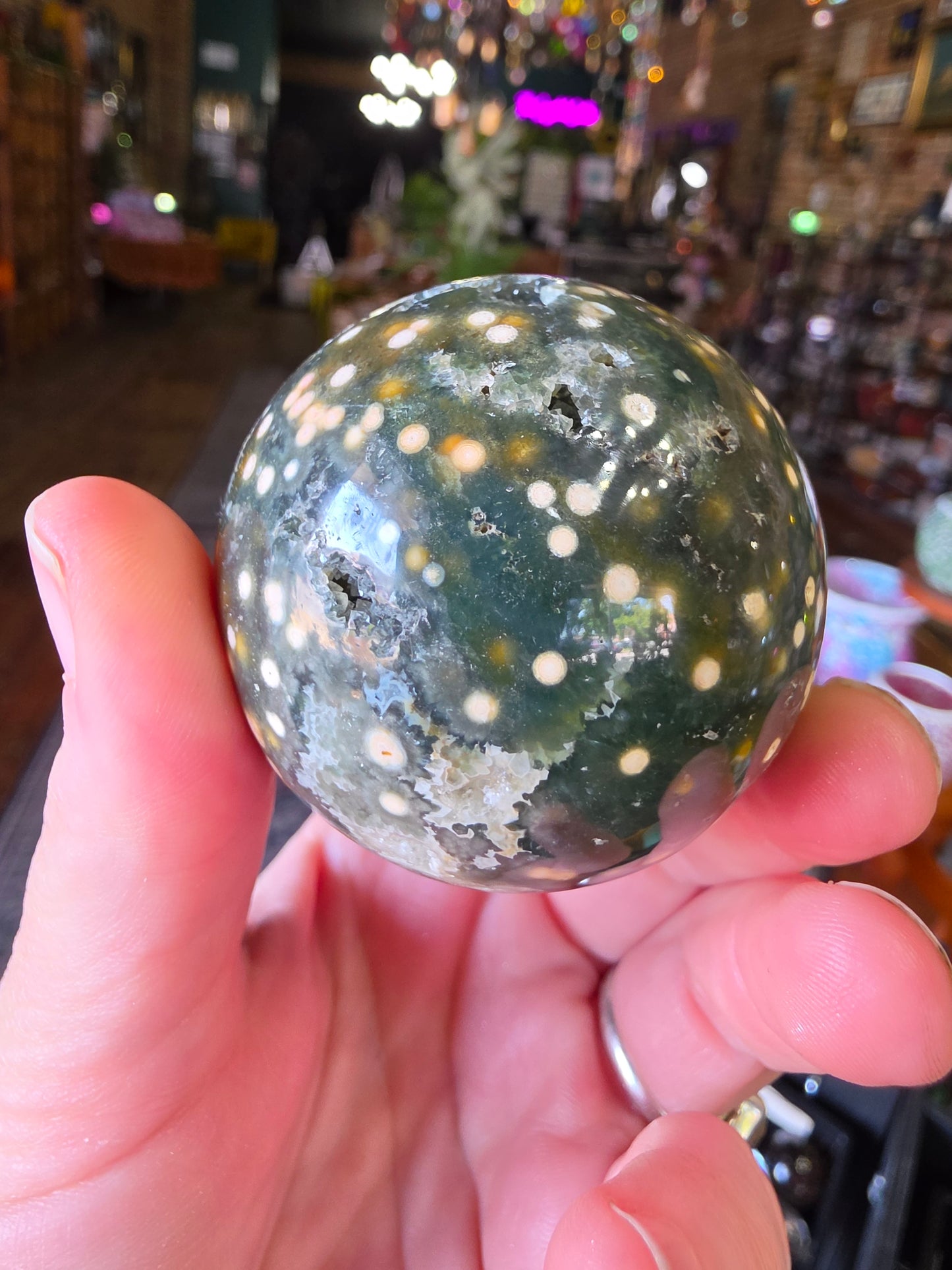 Orbicular Jasper Sphere