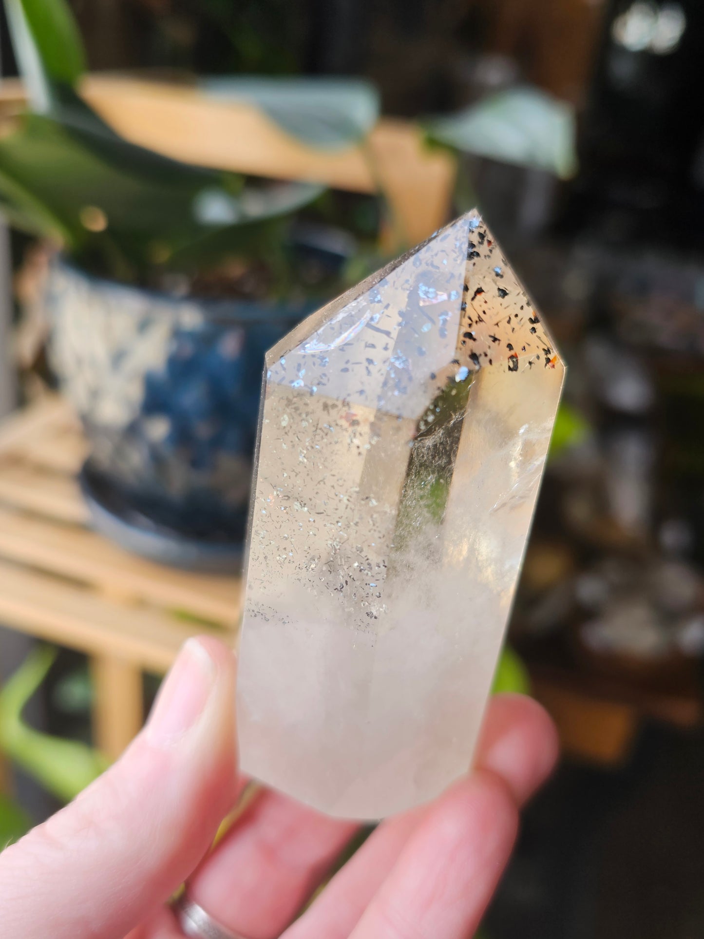 Hematite in Quartz Point