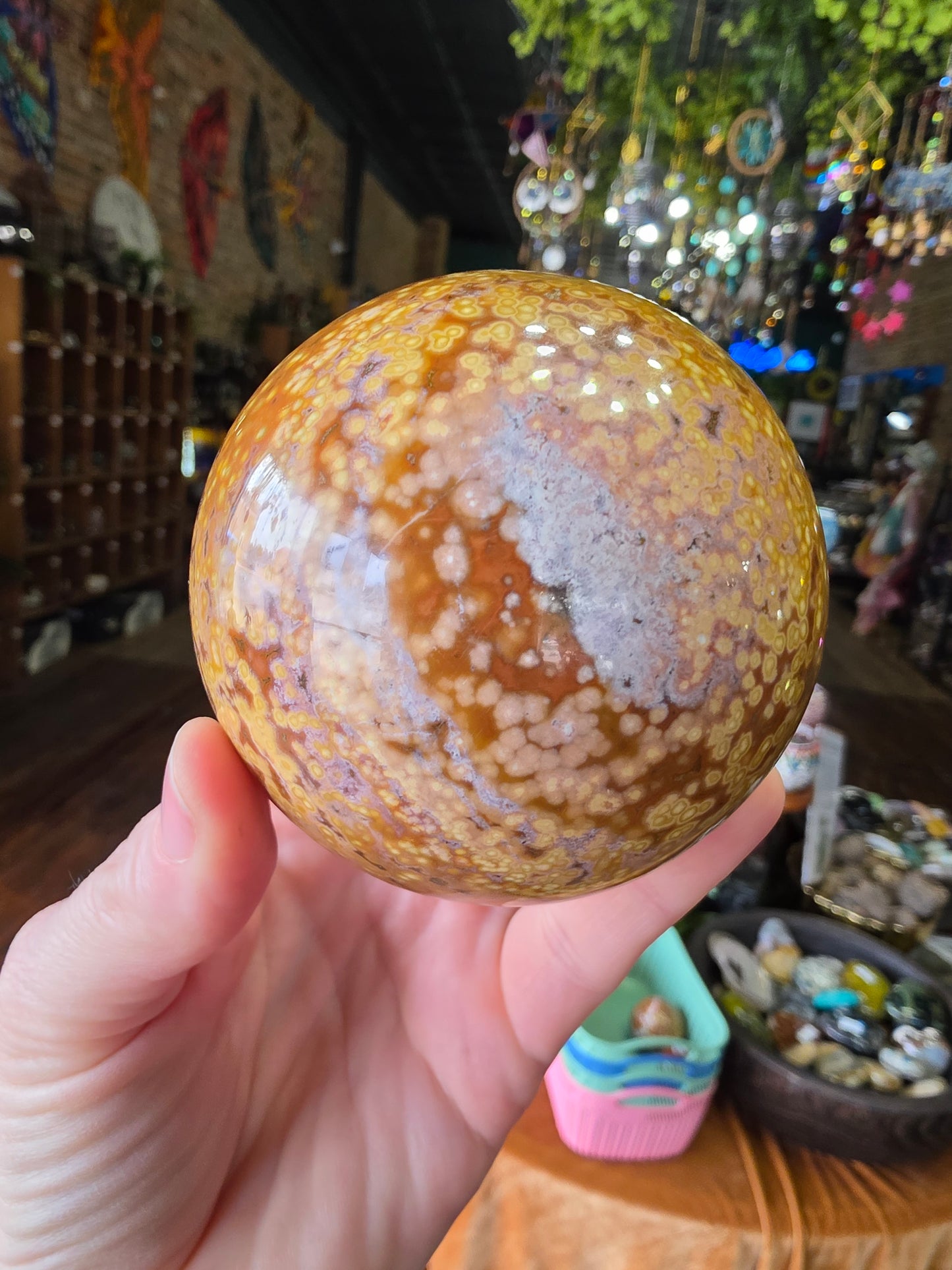 Orbicular Jasper Sphere