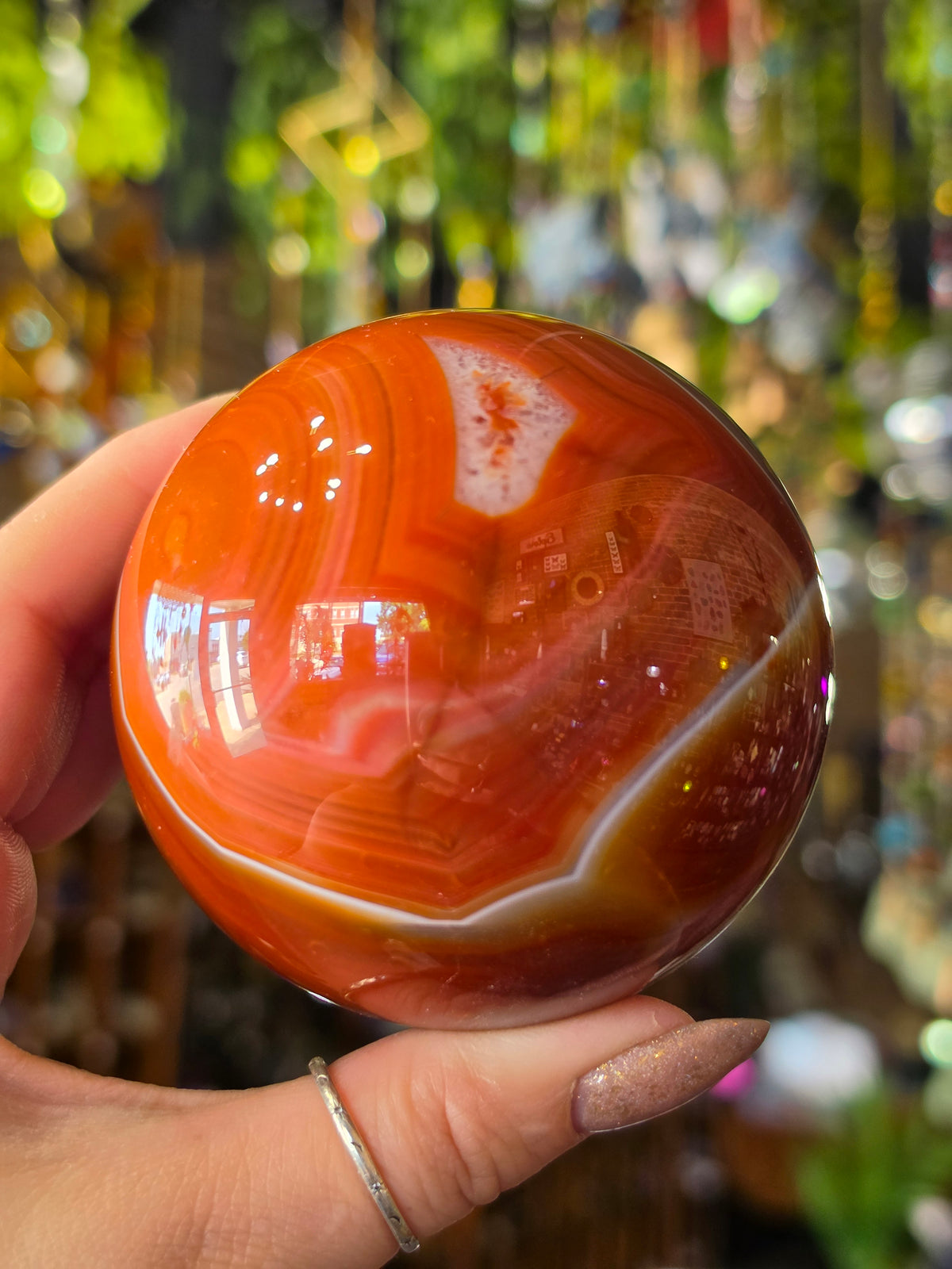 Carnelian Agate Sphere