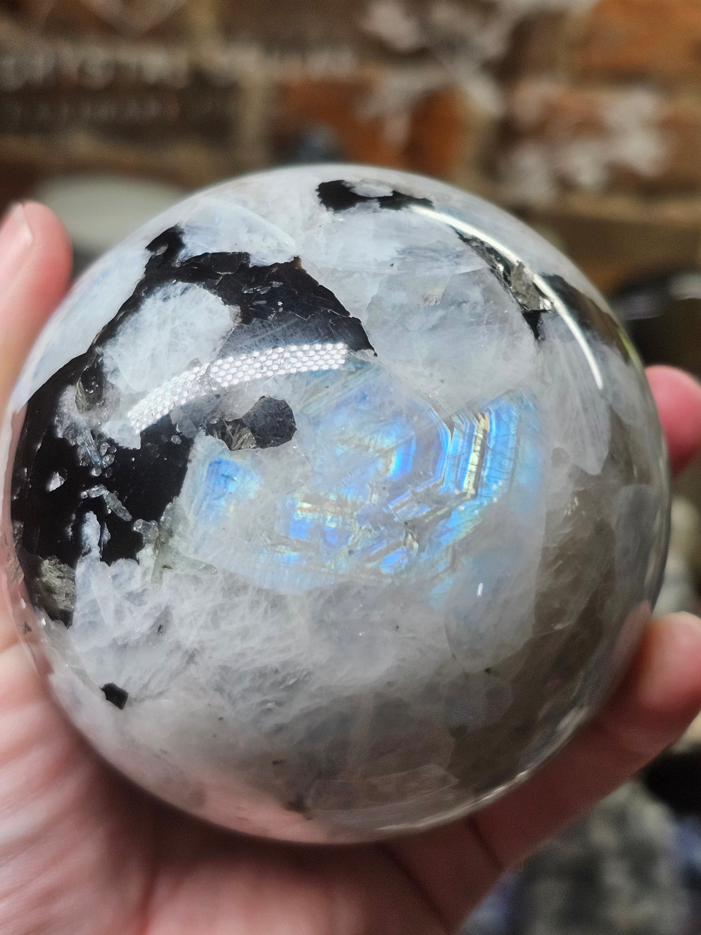 Rainbow Moonstone Sphere
