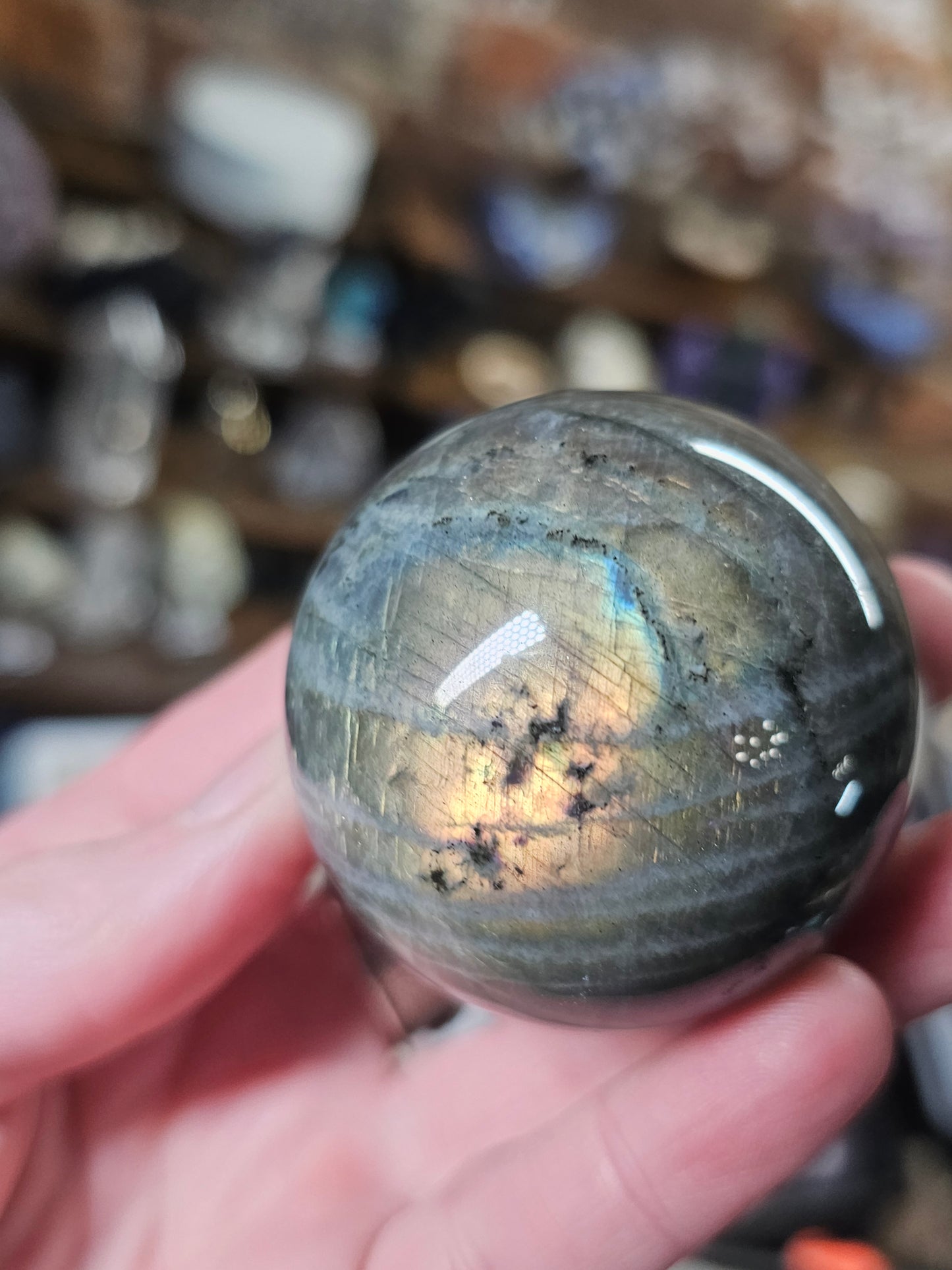 Orange Labradorite Sphere