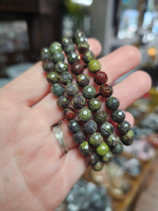 7.5 mm Dragons Blood Jasper Bracelet