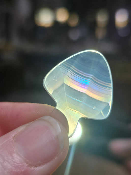 Iris Agate Slice Mushroom Carving