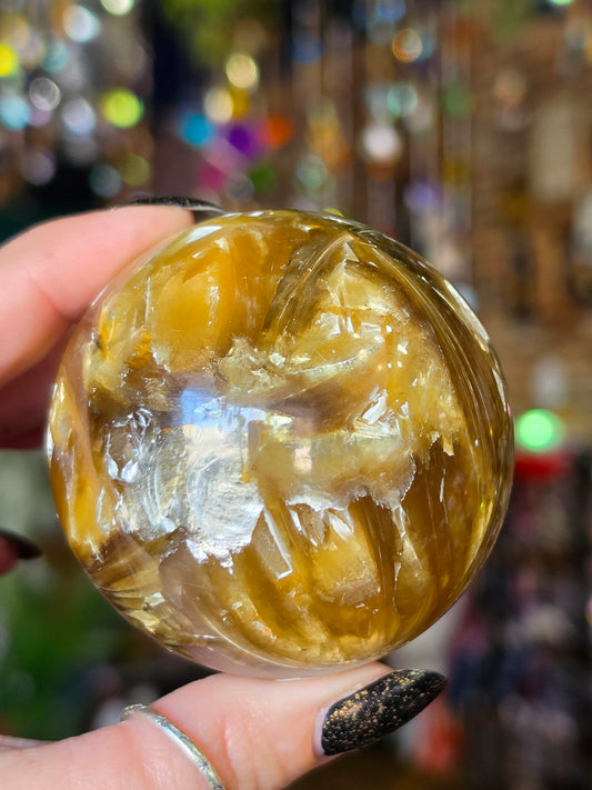 Golden Mica Sphere