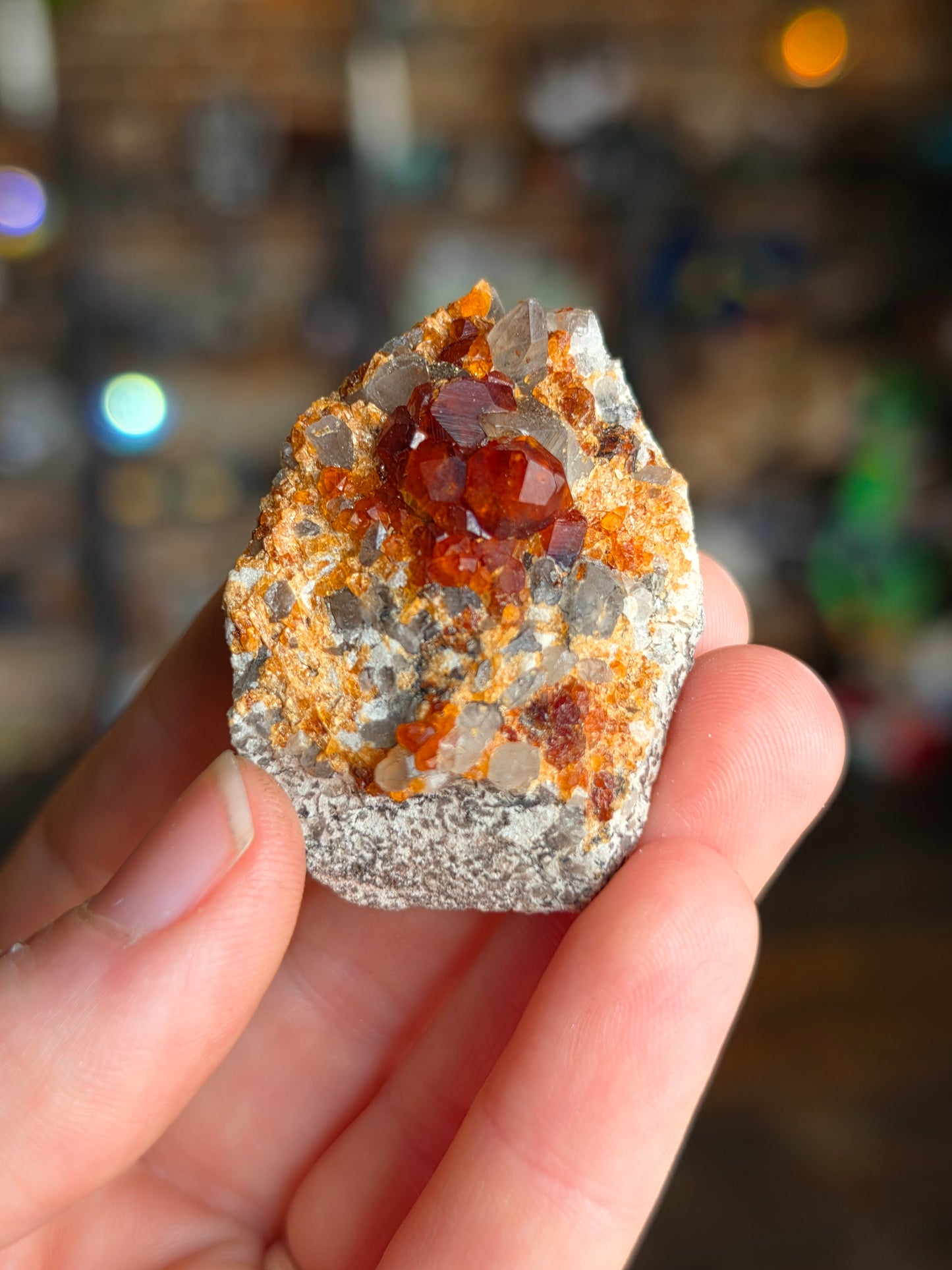 Garnet on Smoky Quartz