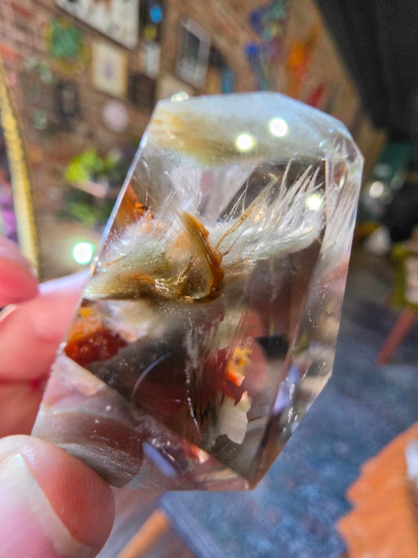 Rabbit Hair Smoky Quartz Freeform