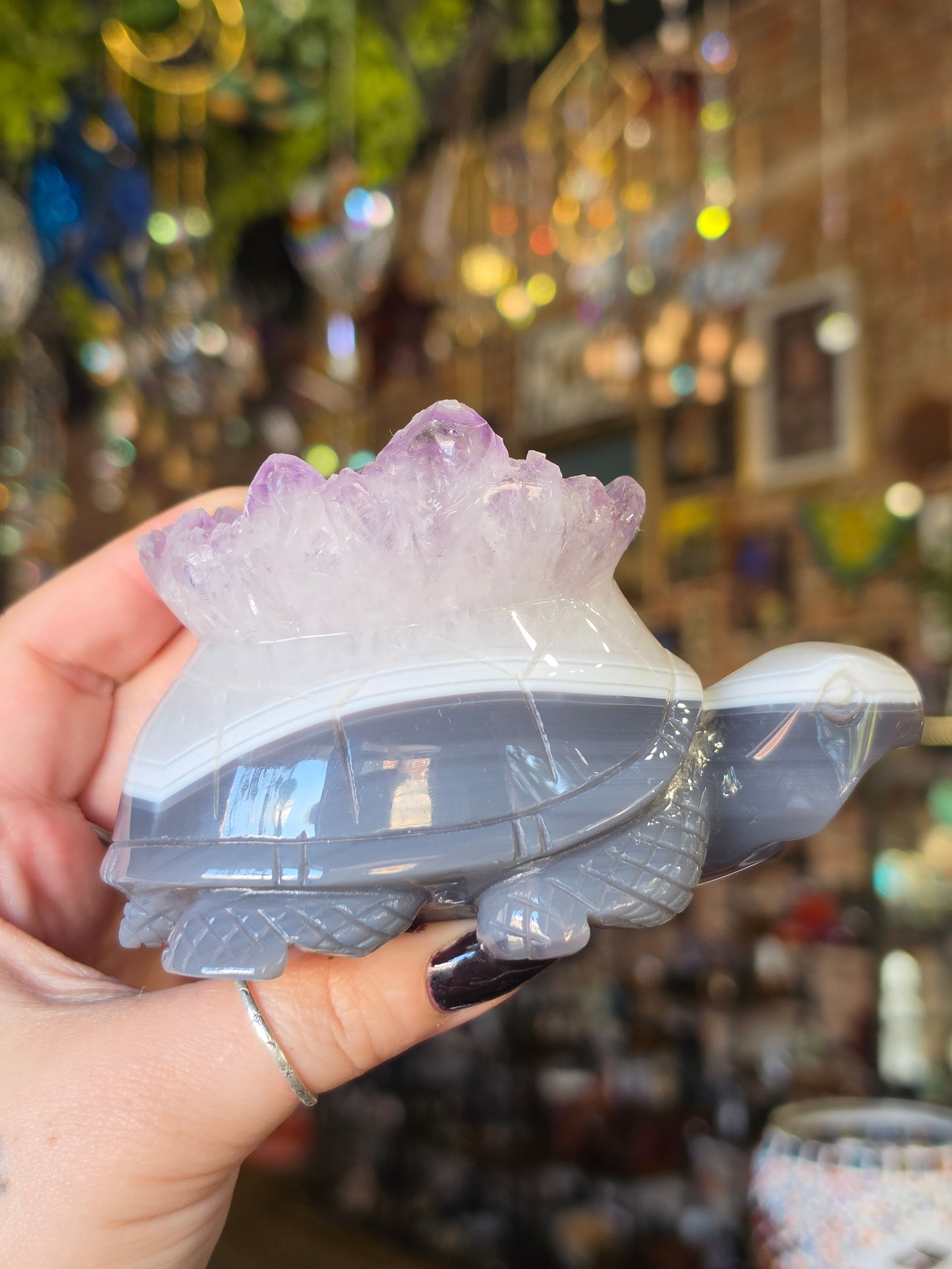 Amethyst Agate Turtle