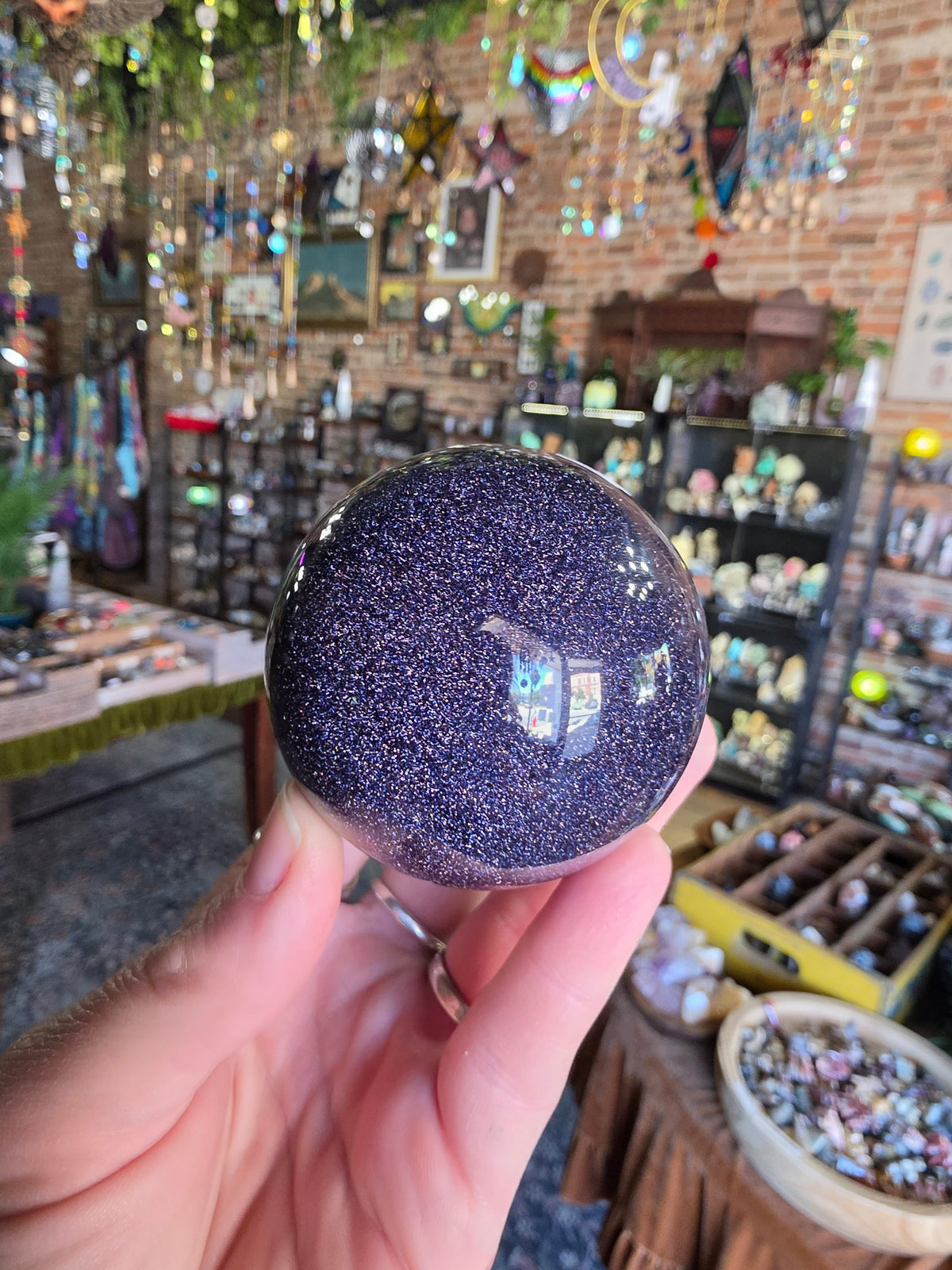 Blue Goldstone Sphere