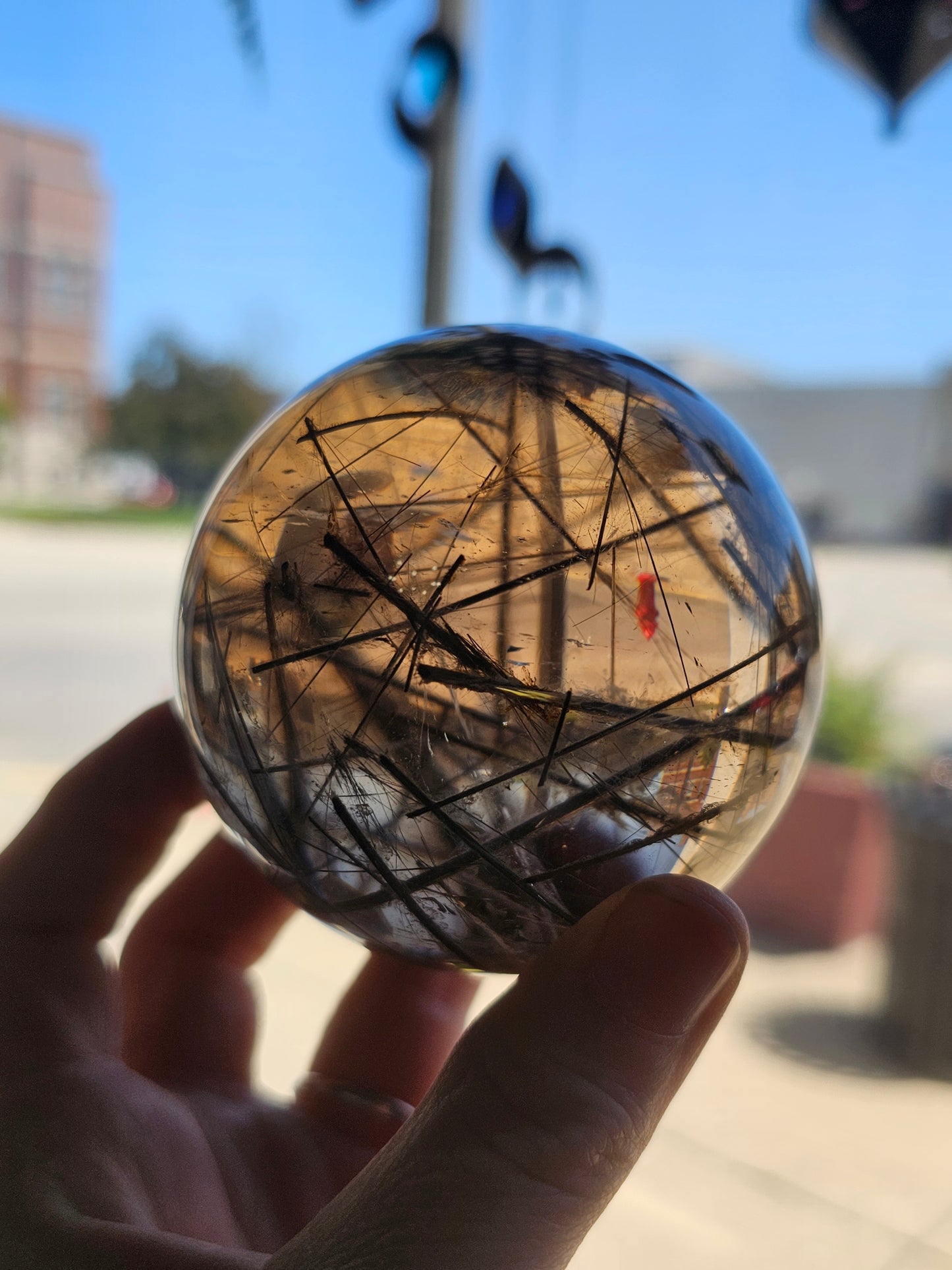 Black Tourmaline & Rutile Sphere