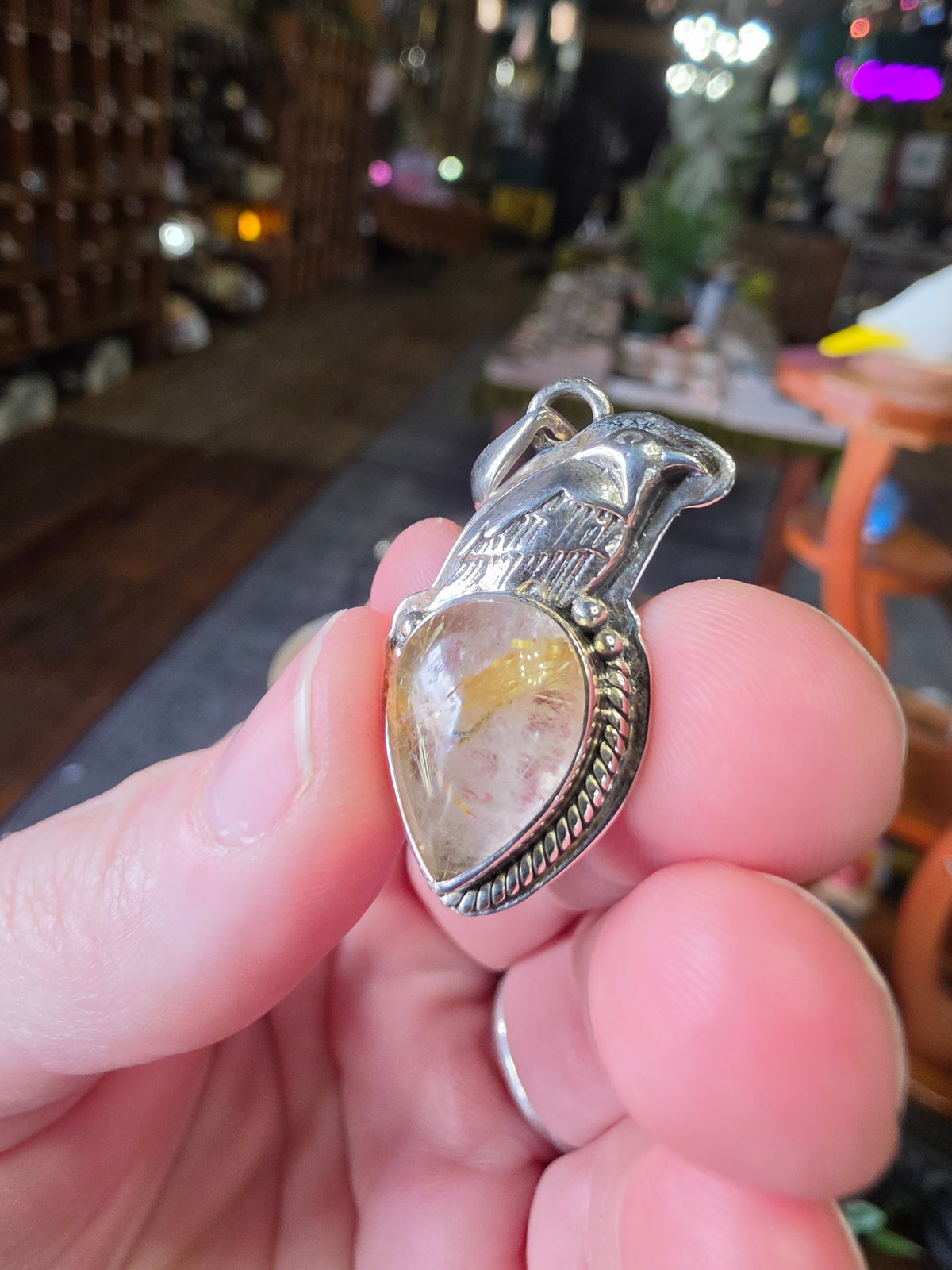 Rutilated Quartz Pendant