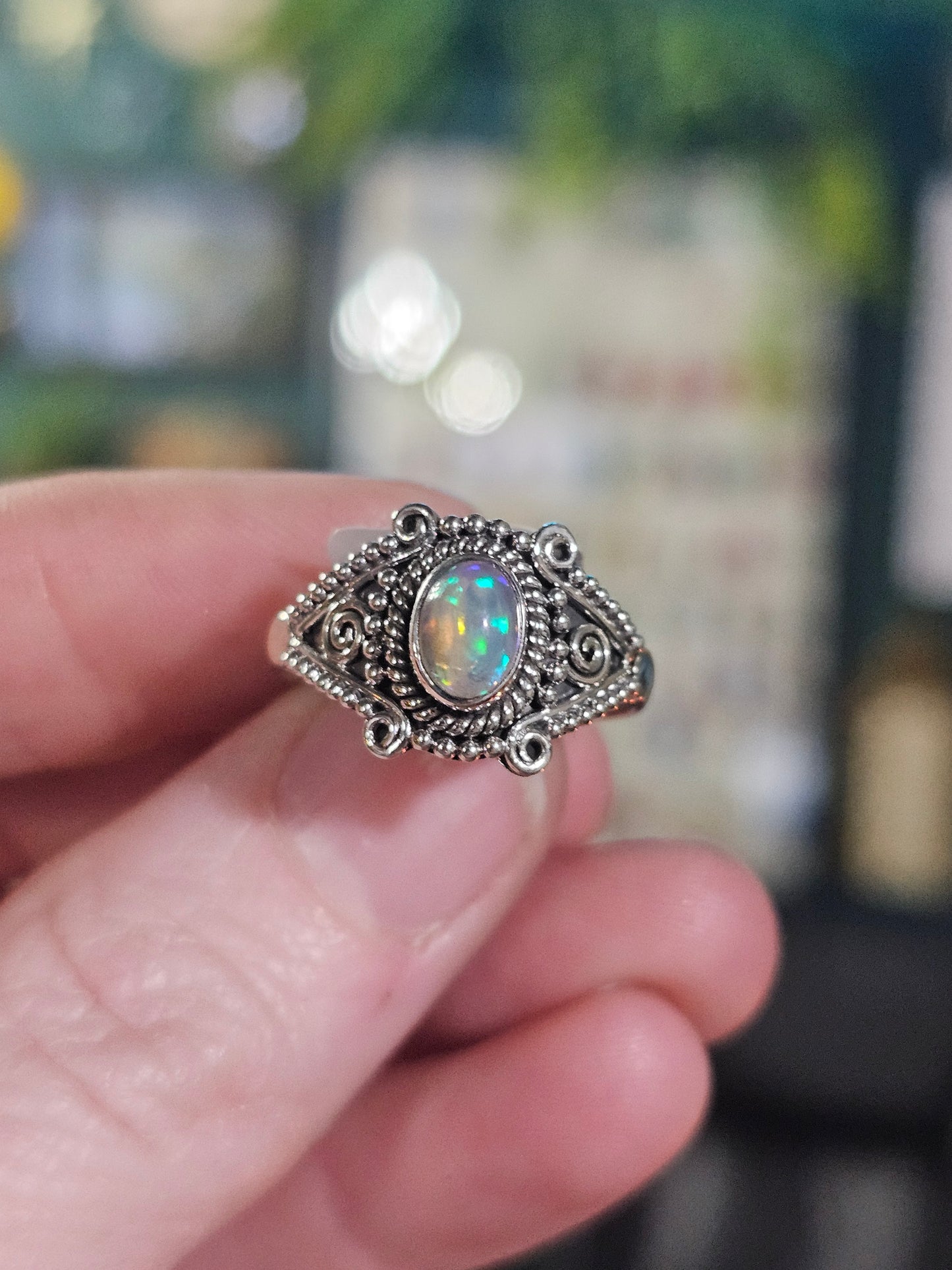 Size 8.5 Ethiopian Opal Ring