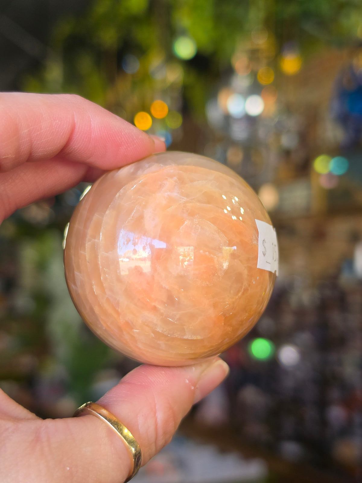 Peach Moonstone Sphere