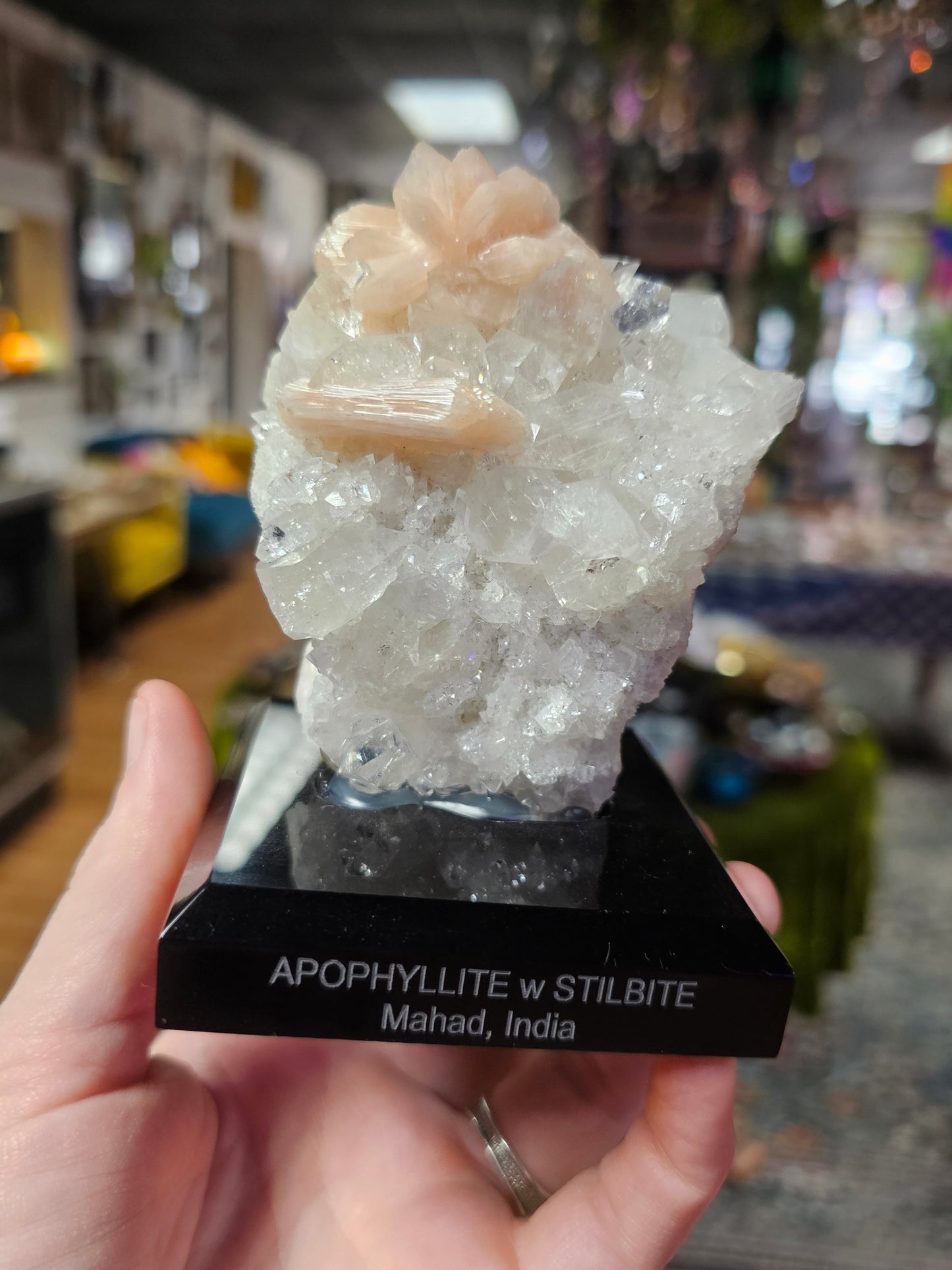 Stillbite on Apophyllite