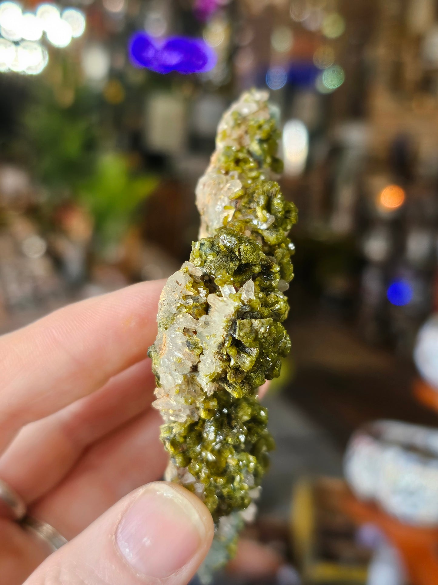 Epidote on Quartz