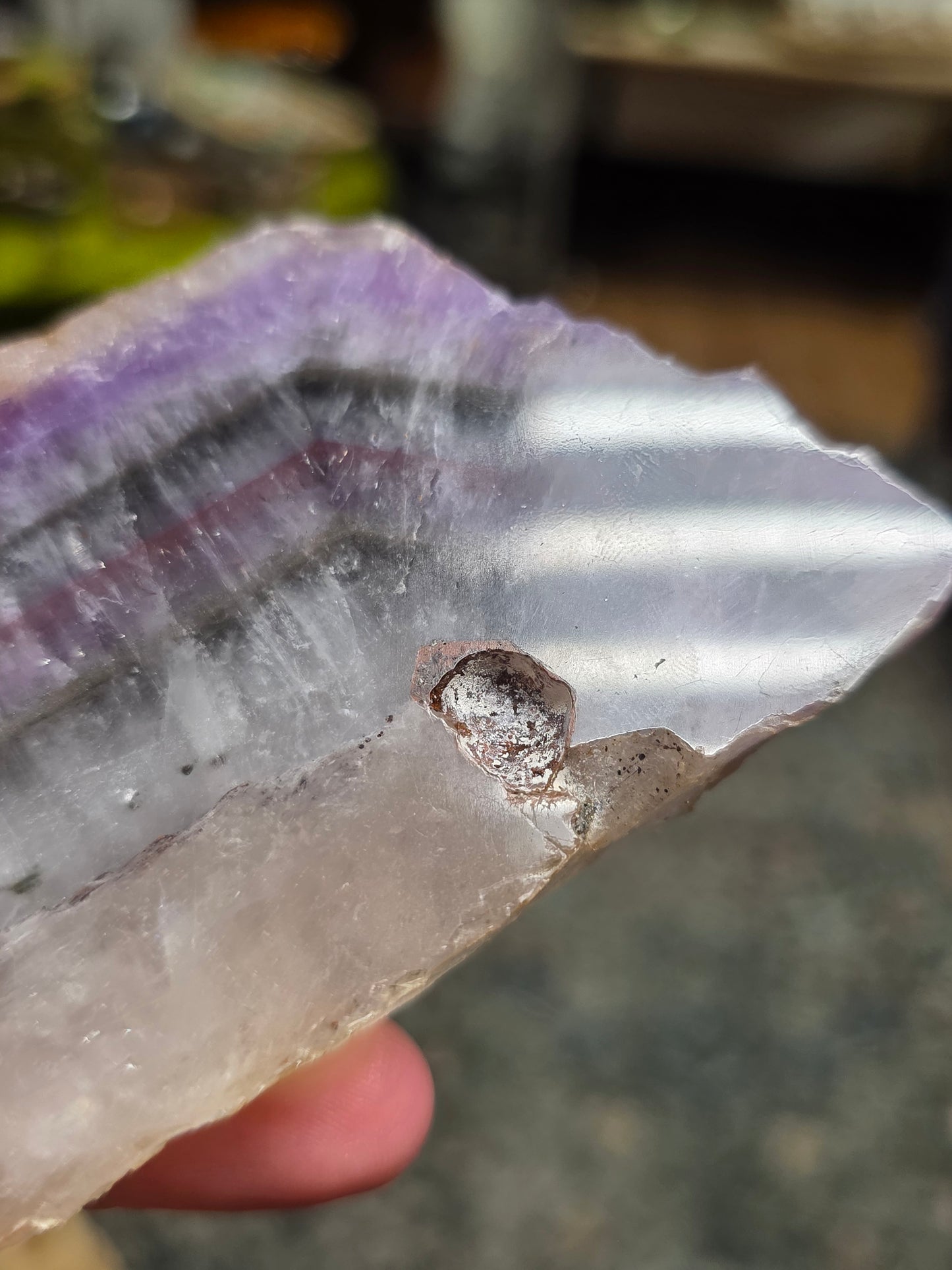 Polished Included Amethyst Slab