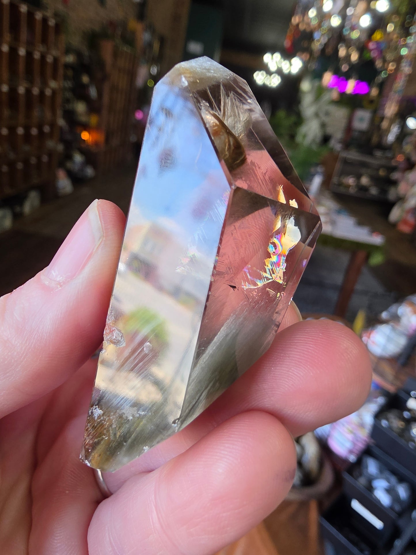 Rabbit Hair Smoky Quartz Freeform