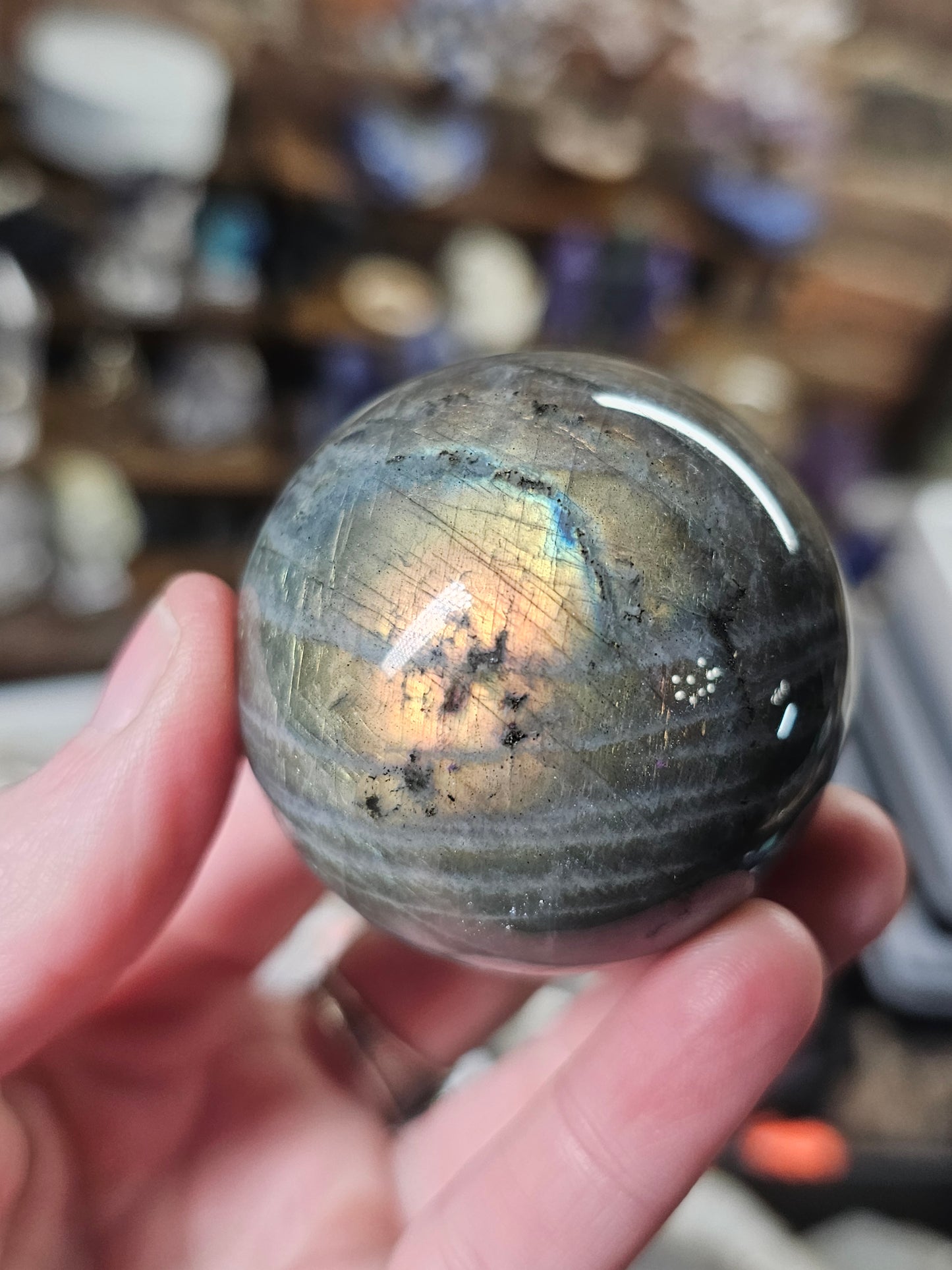 Orange Labradorite Sphere