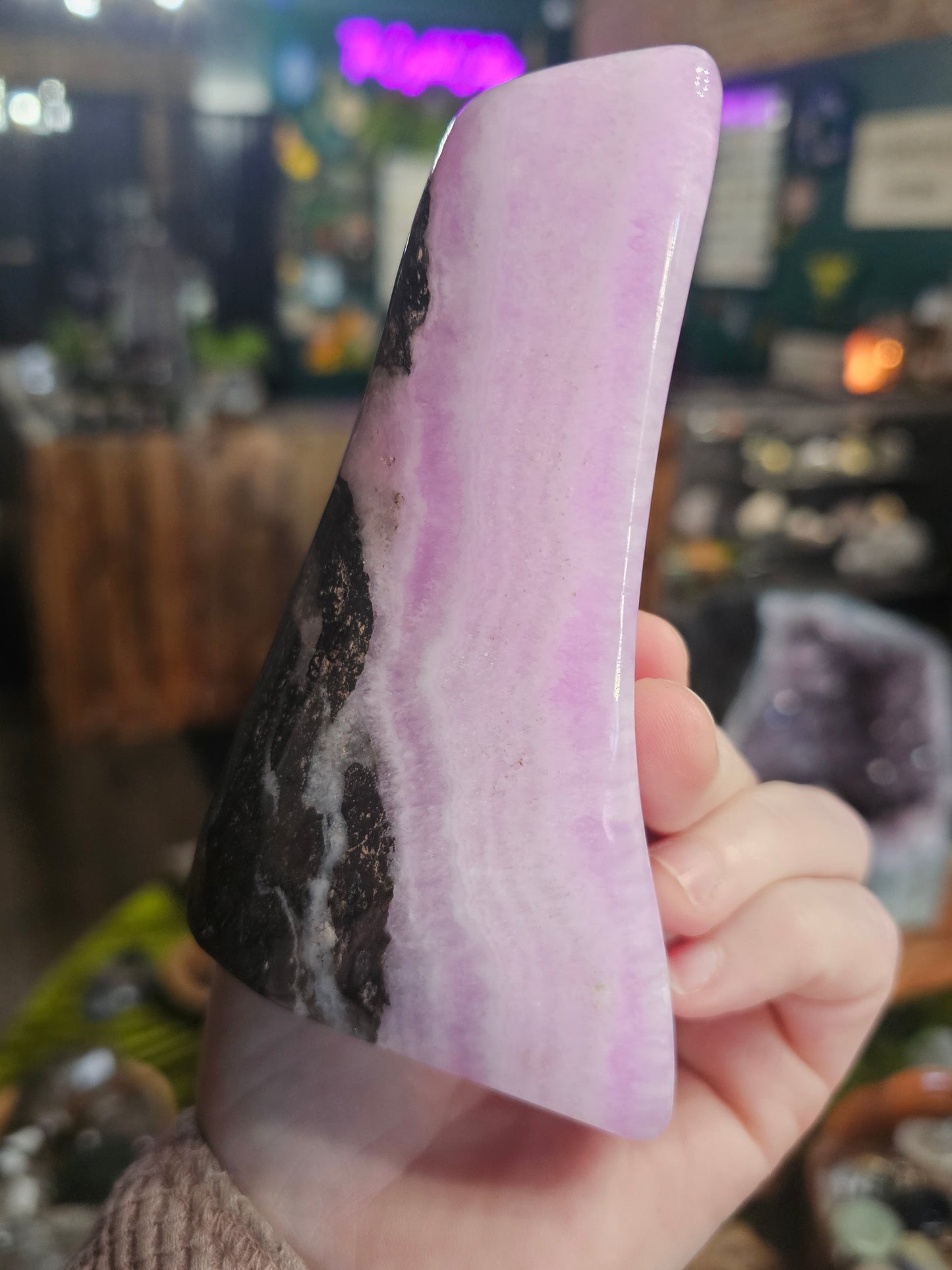 Pink Aragonite Freeform