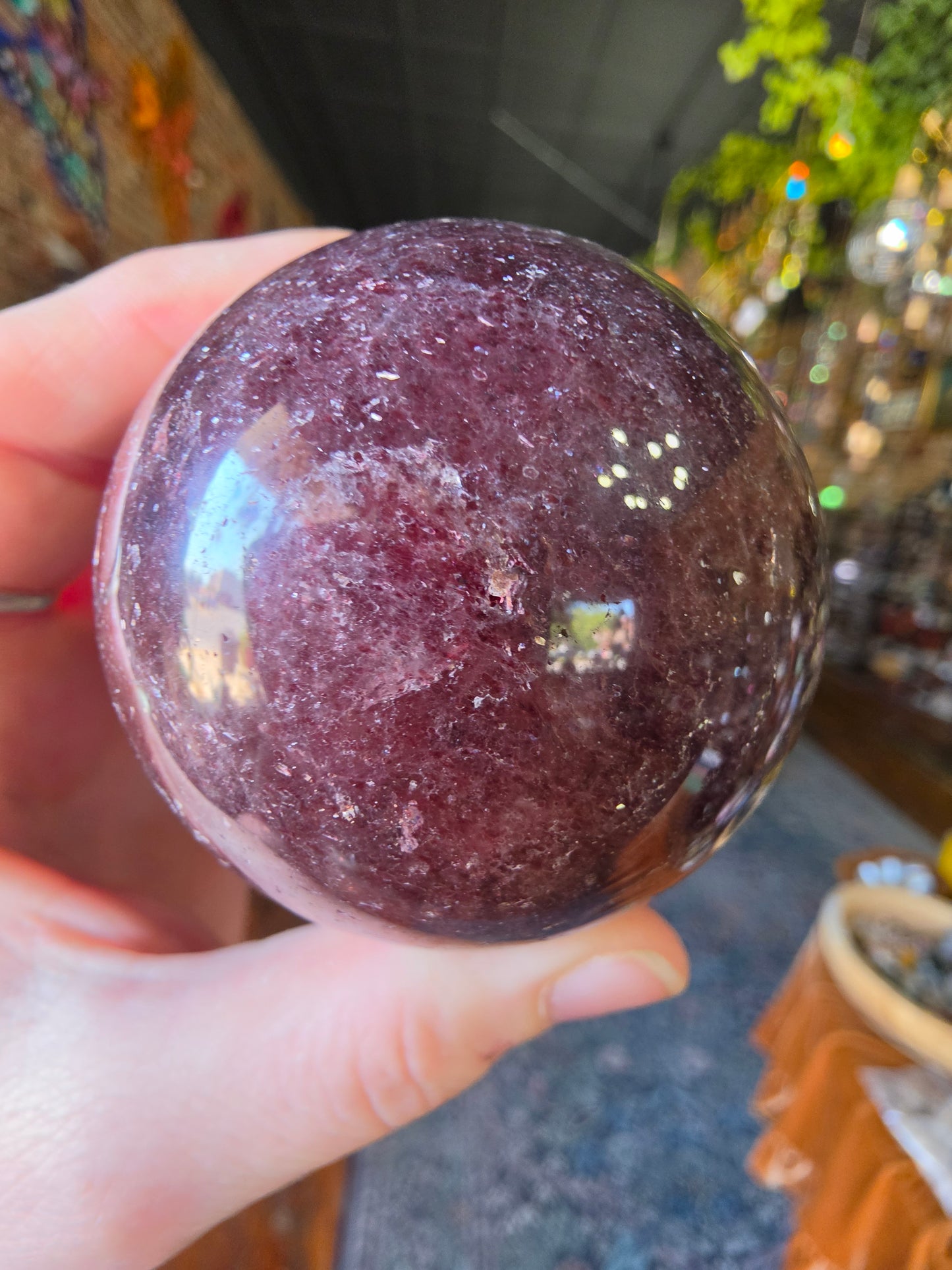 Red Adventurine Sphere ( Tanzberry Quartz)