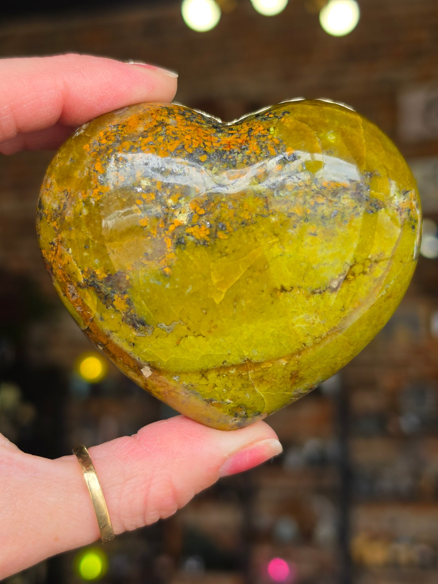 Green Opal Heart