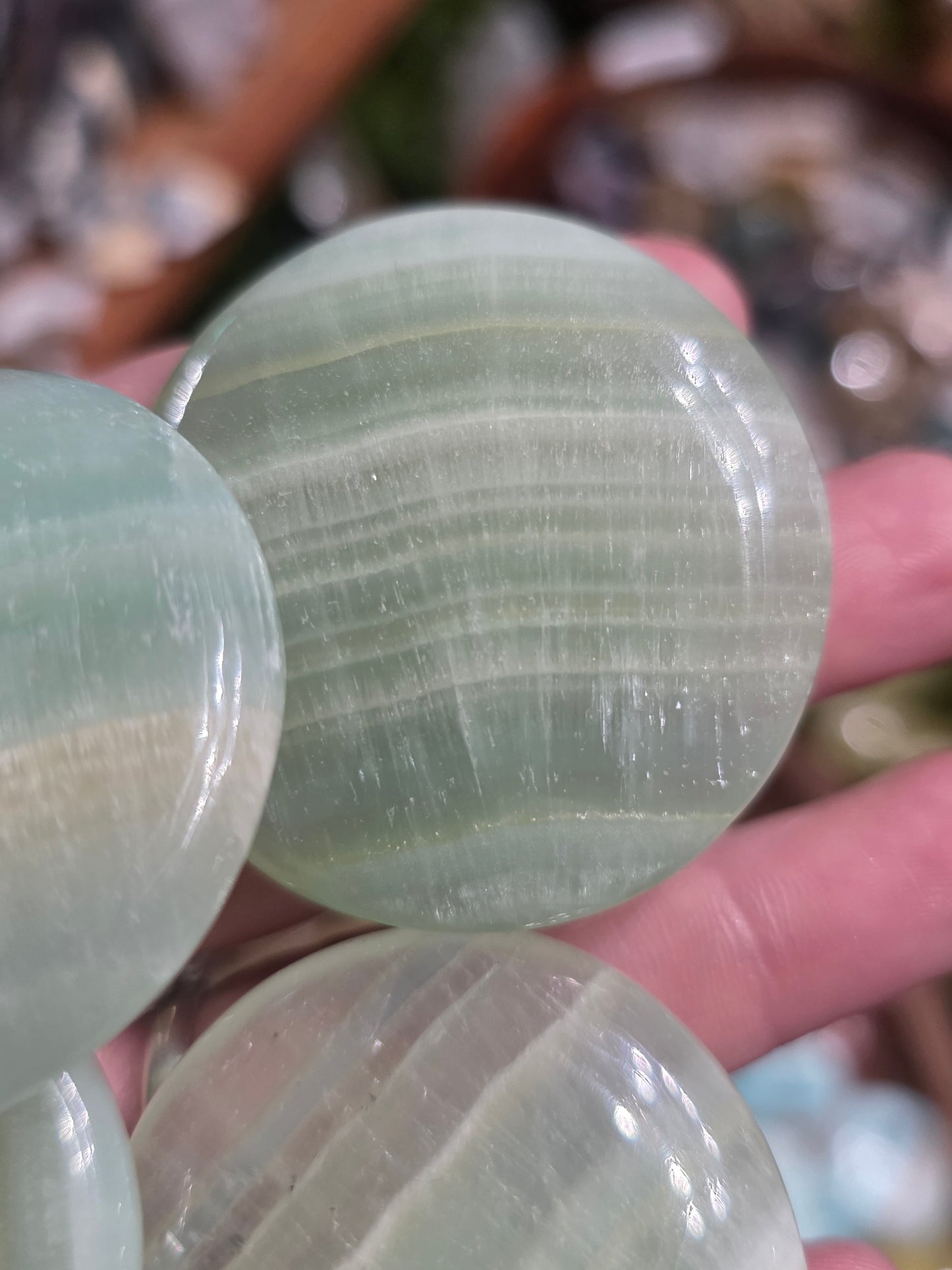 Pistachio Calcite Pocket Stone