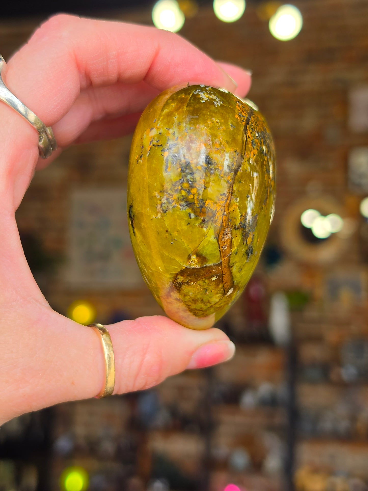 Green Opal Heart