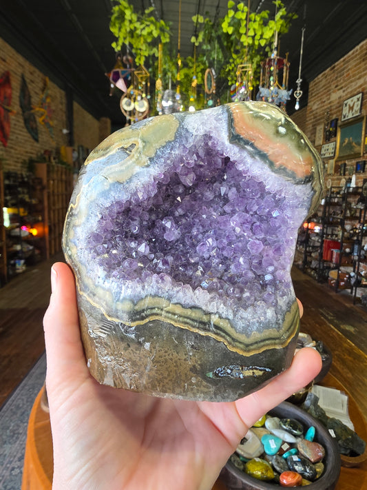Amethyst Agate Cluster