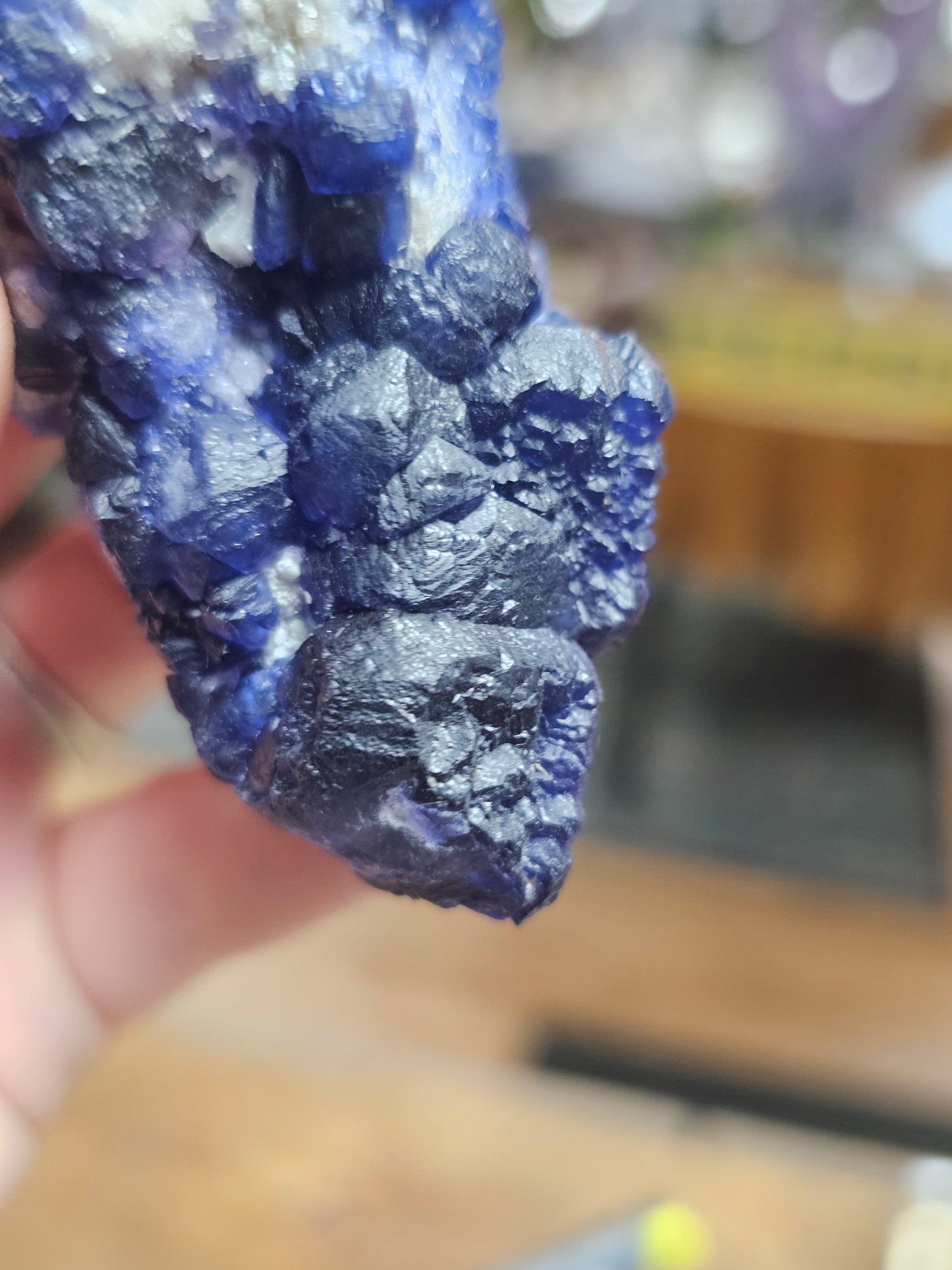 Blueberry Fluorite on Quartz