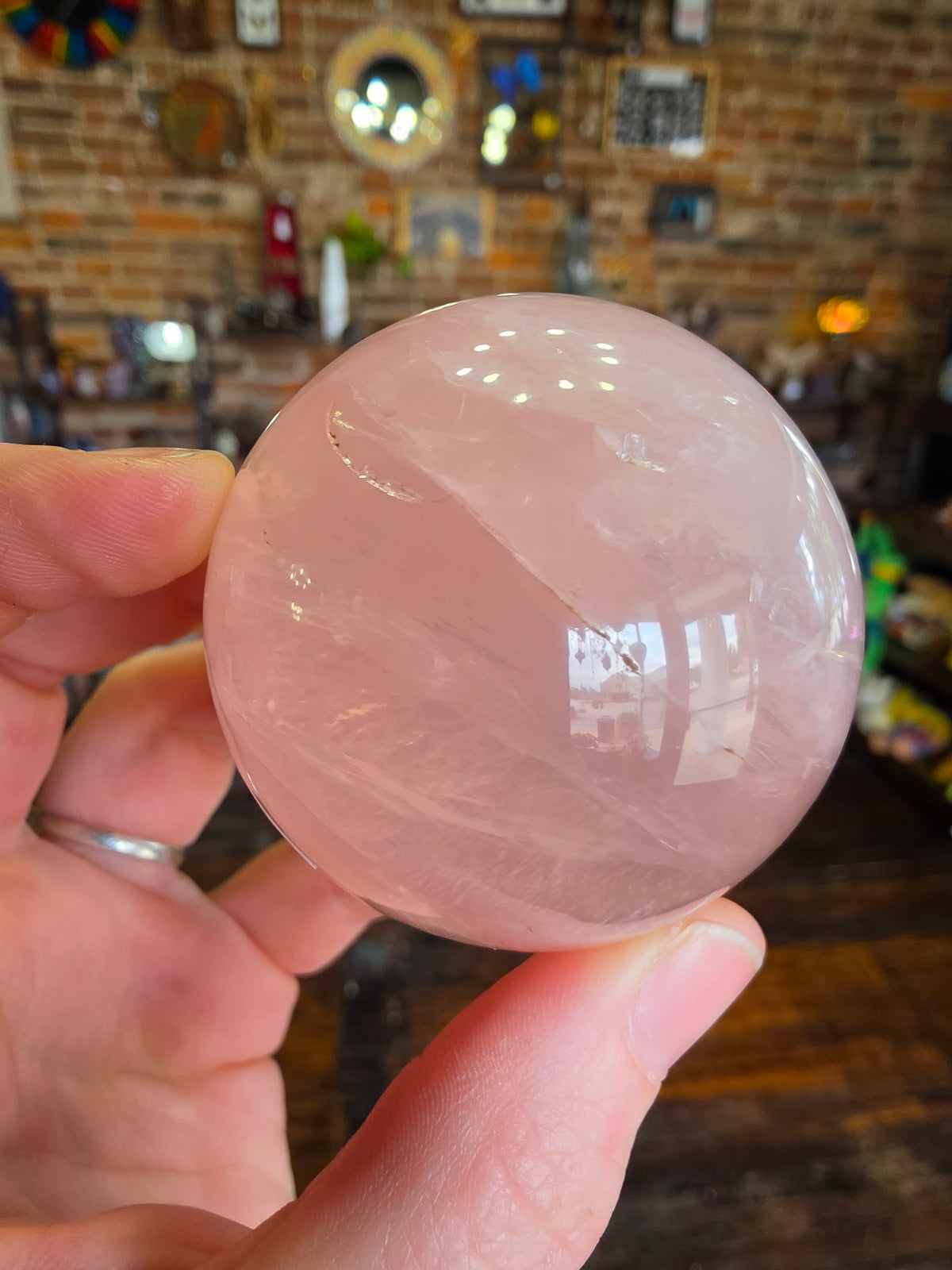 Star Rose Quartz Sphere