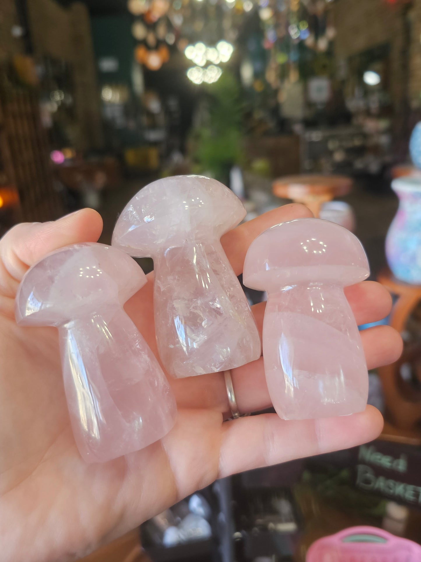 Star Rose Quartz Mushrooms