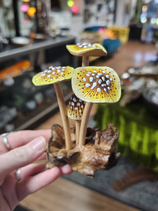 Wooden Mushroom Carving