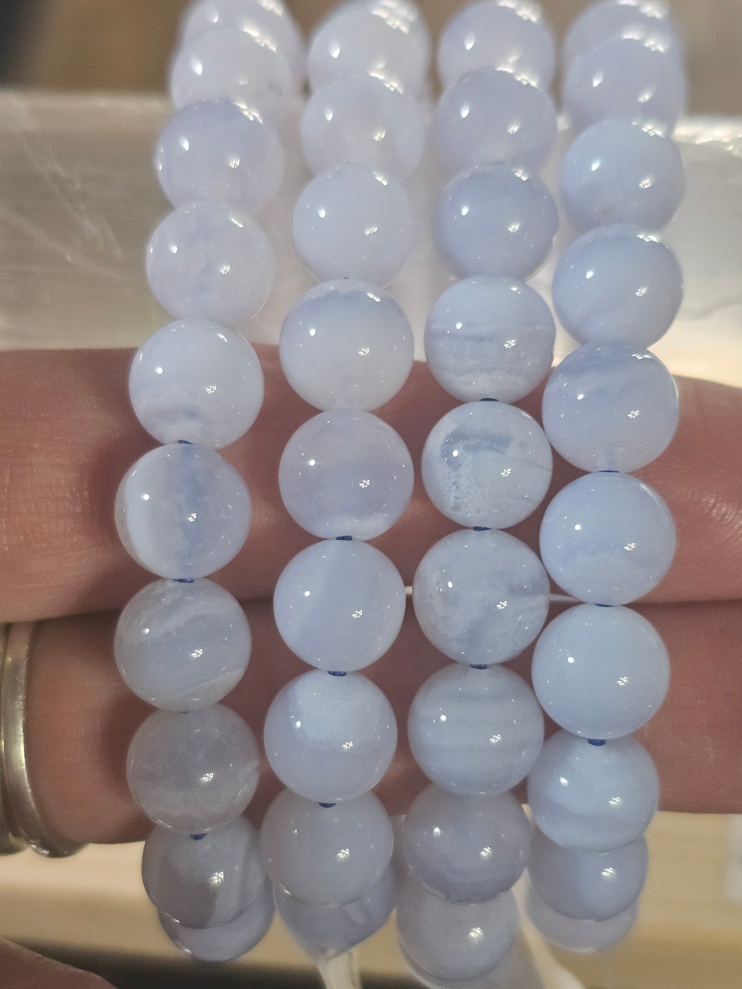 Blue Lace Agate Stretch Bracelet