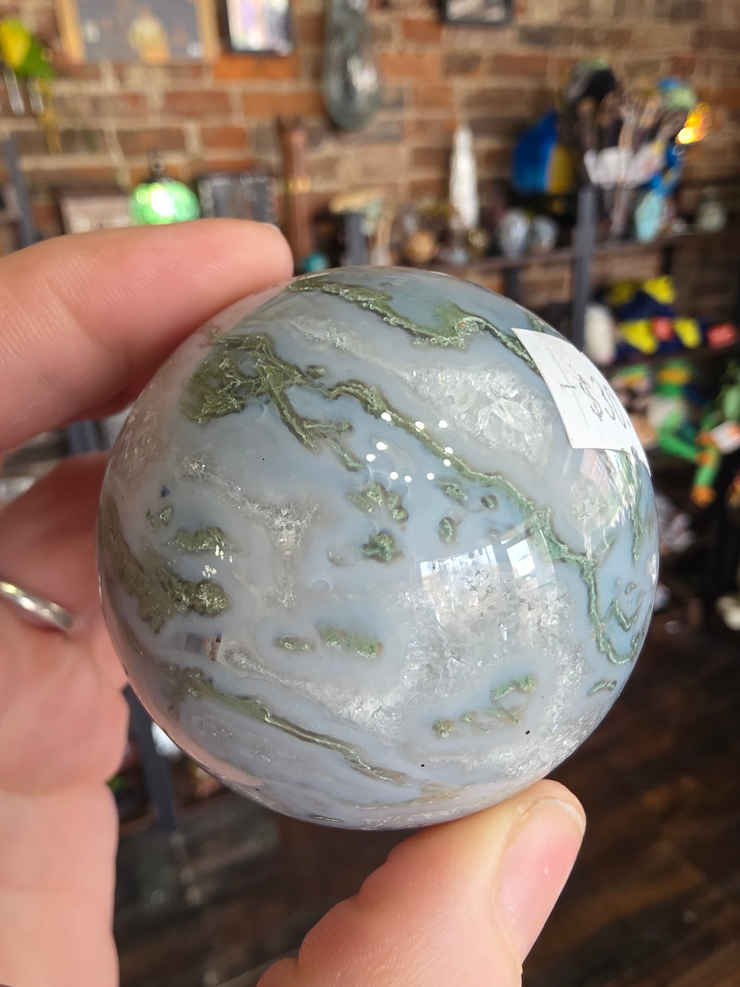 Moss agate Sphere