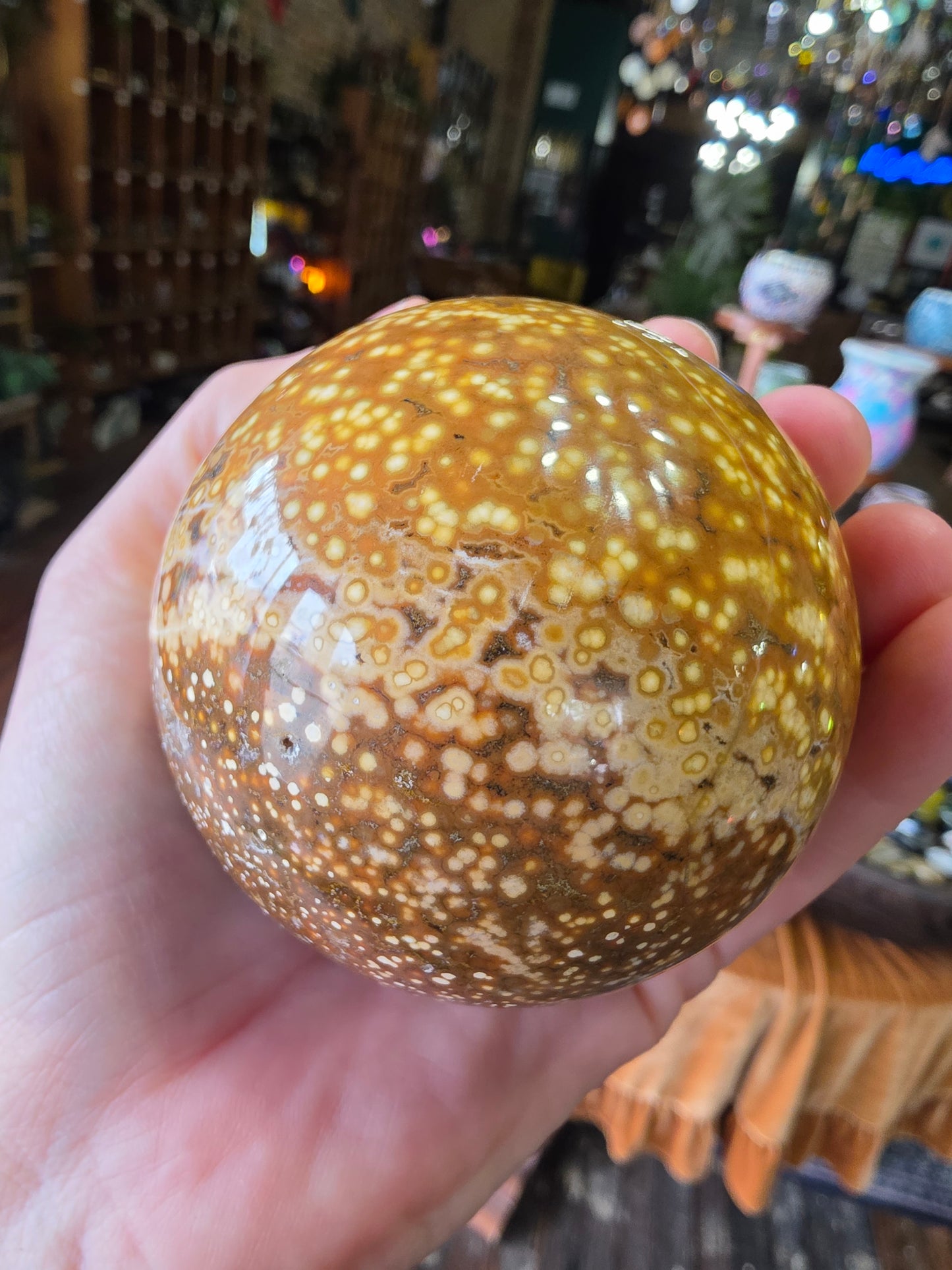 Orbicular Jasper Sphere