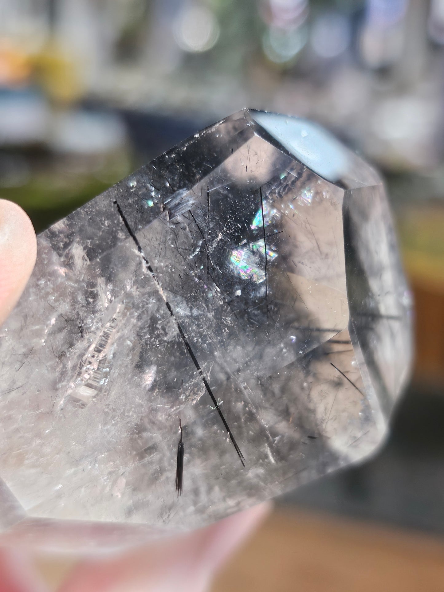 Black Tourmaline in Quartz Freeform