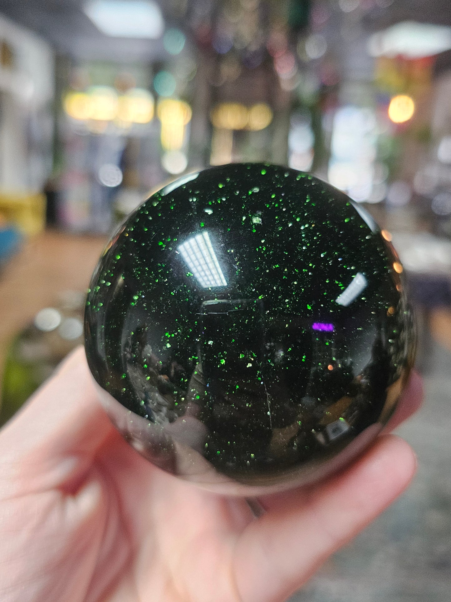 Green Goldstone Sphere