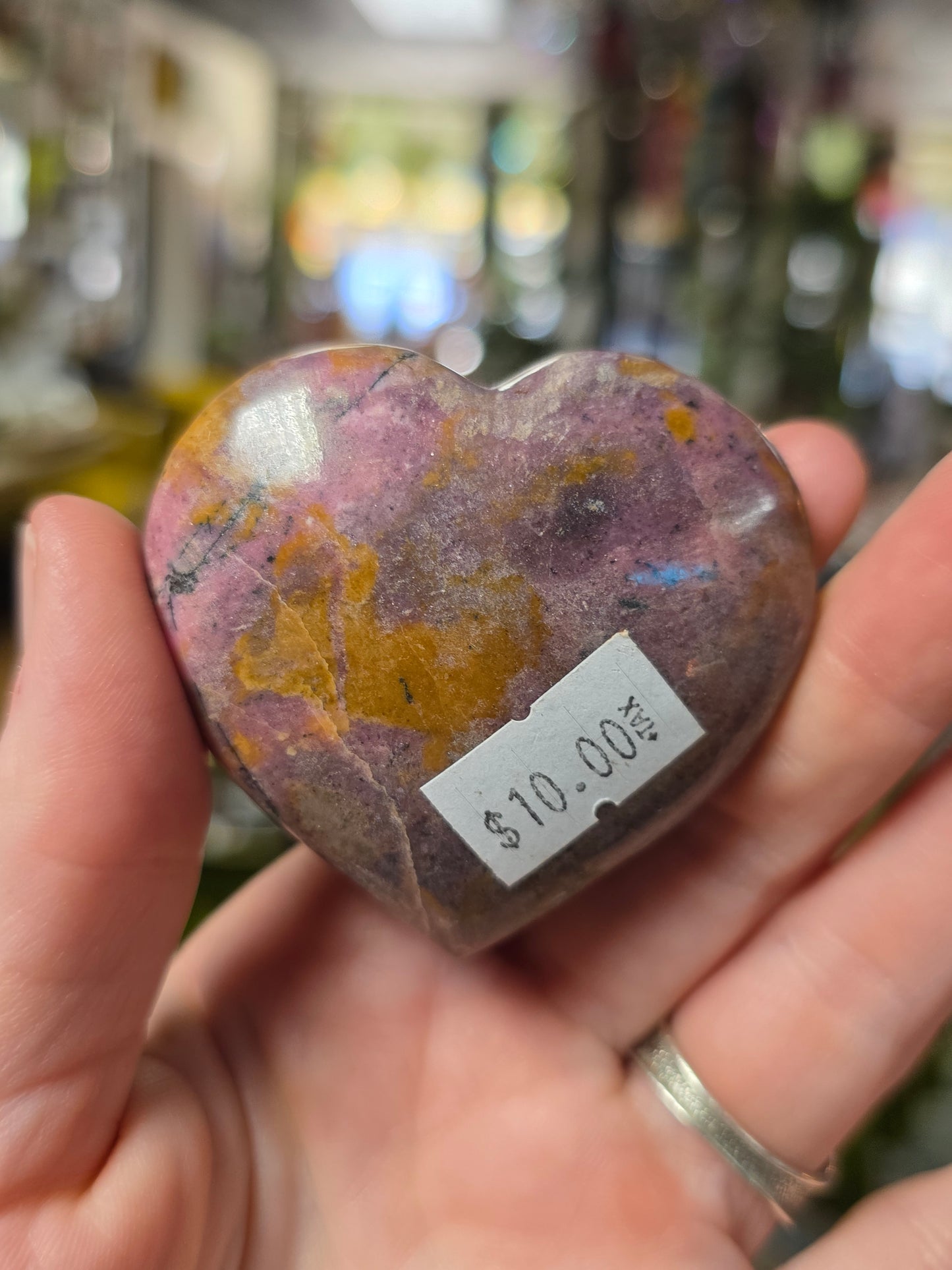 Rhodonite heart