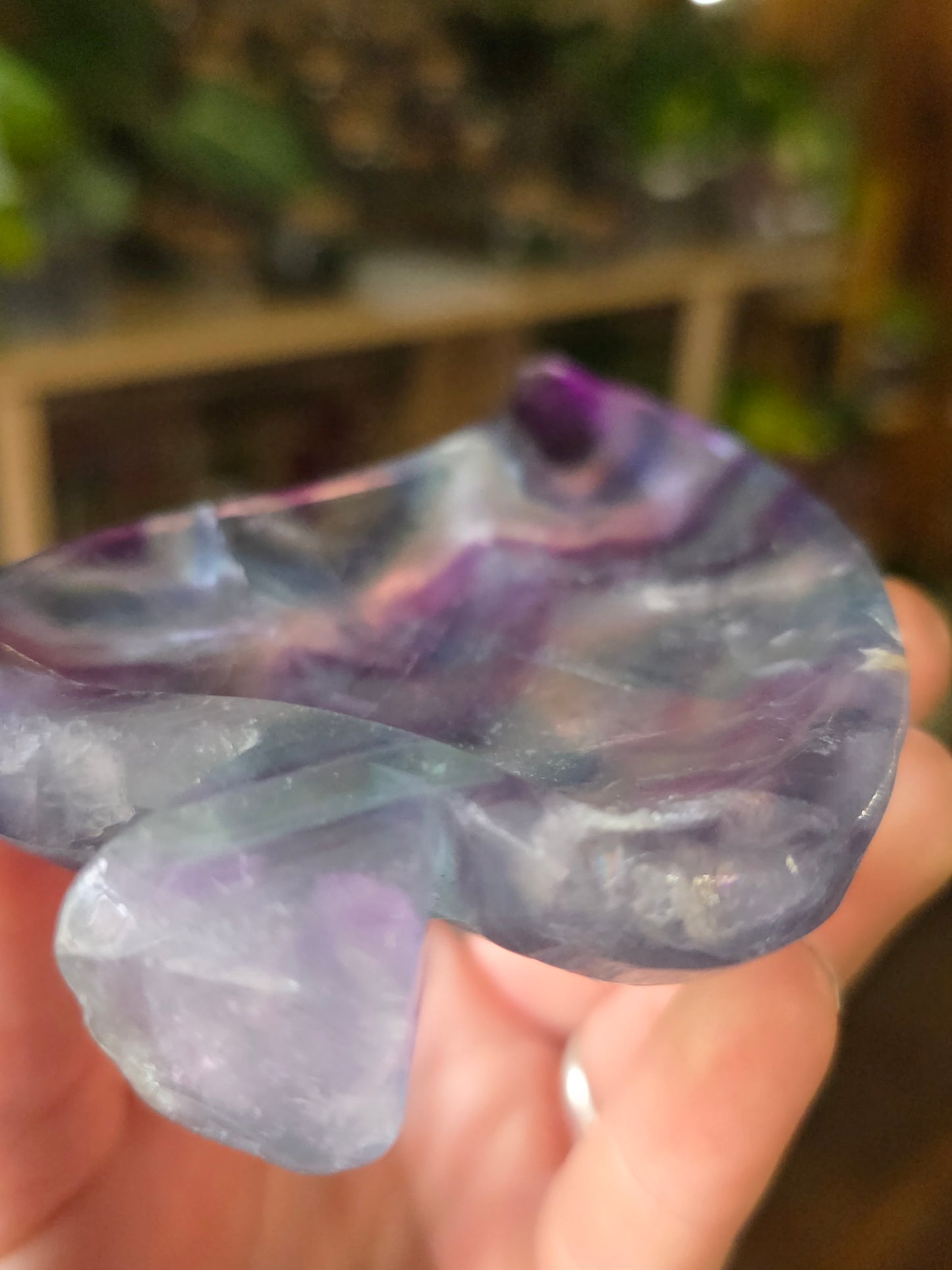 Fluorite Leaf Trinket Dish