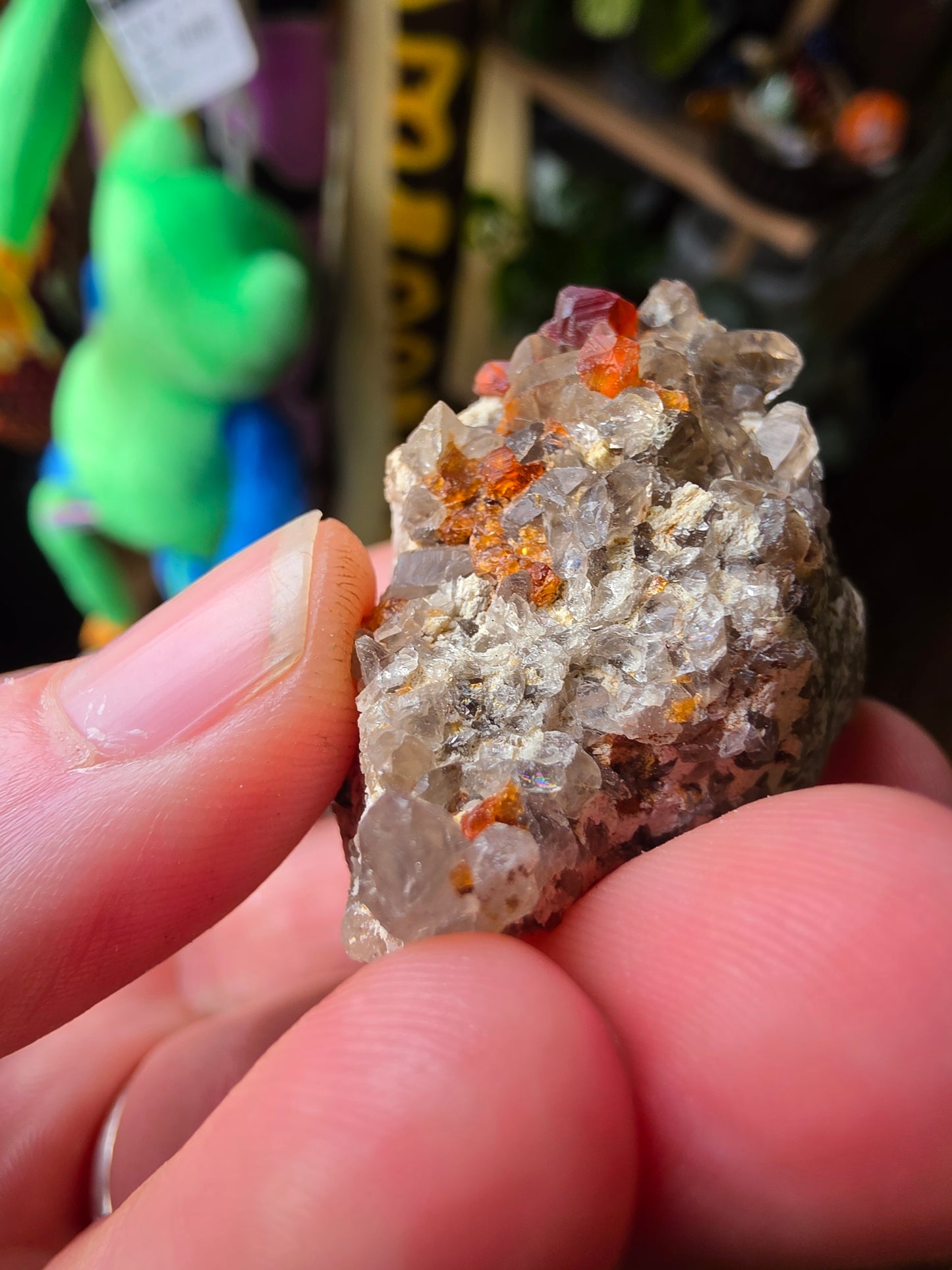 Garnet on Smoky Quartz
